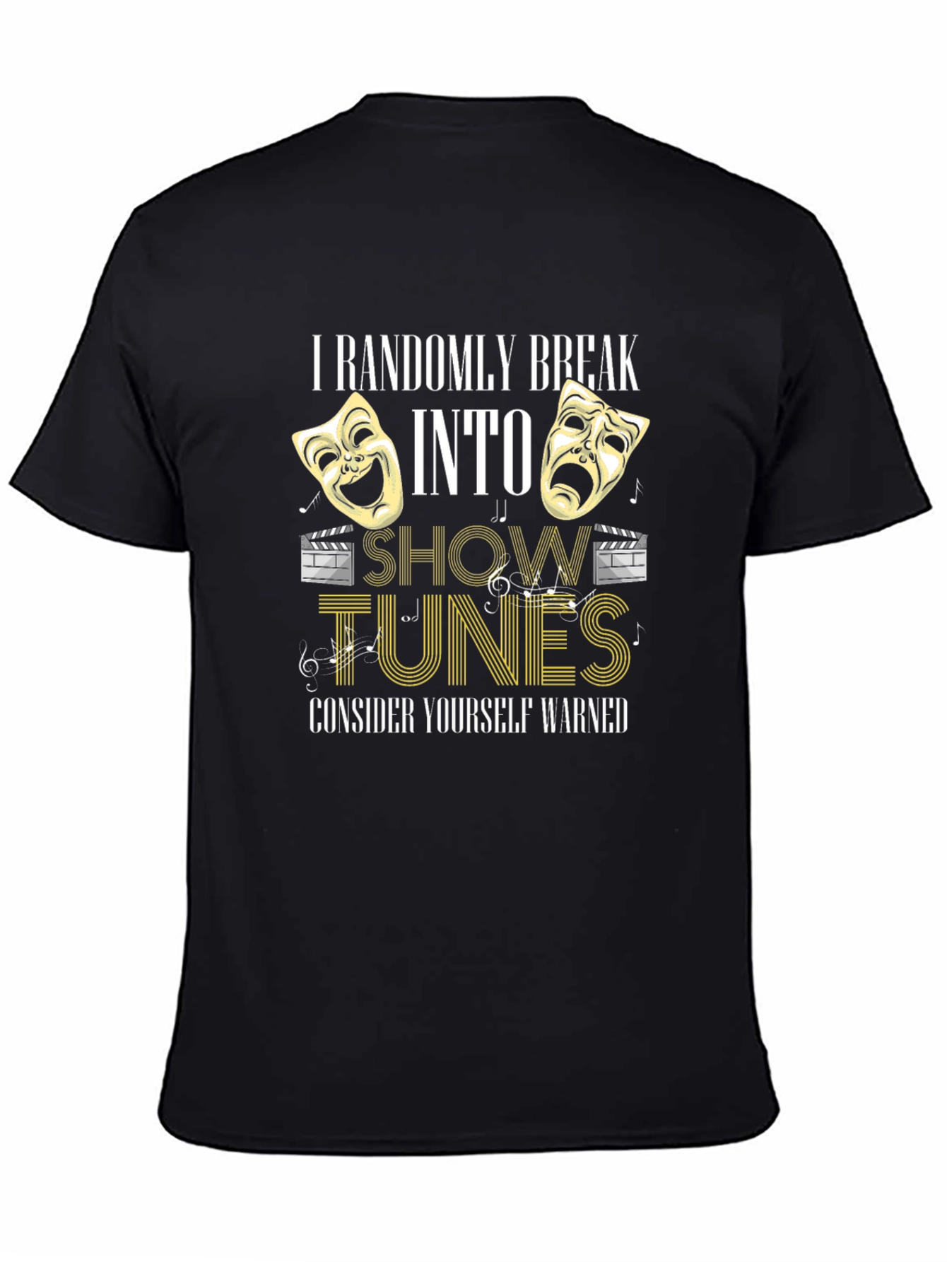 Show Tunes Mens Black T-Shirt
