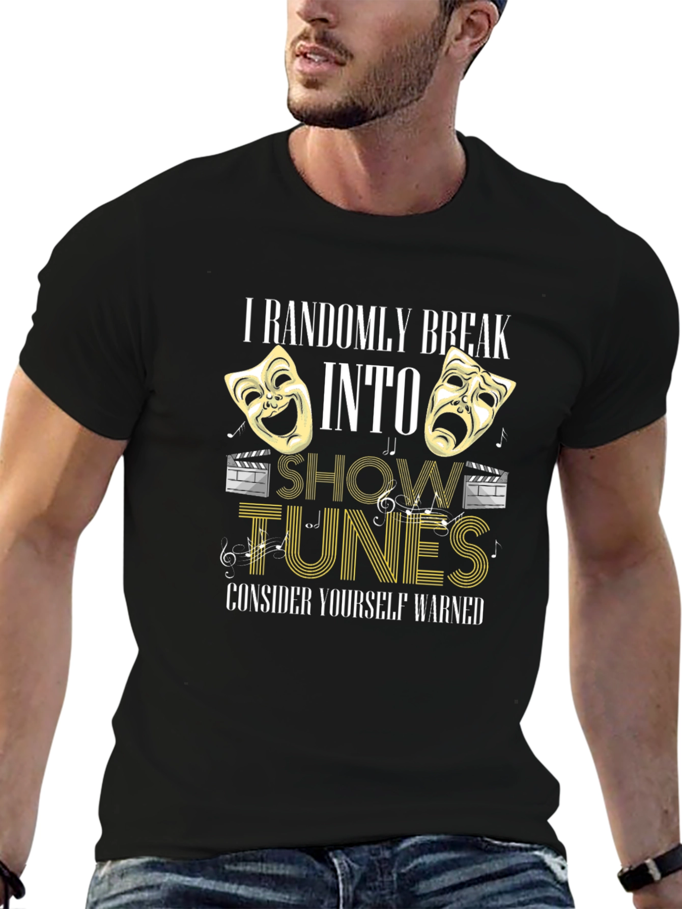 Show Tunes Mens Black T-Shirt