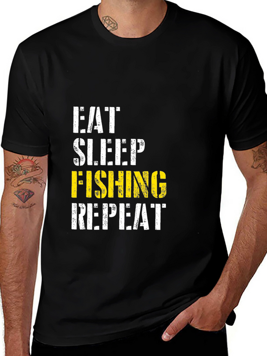 Eat Sleep Fishing Repeat - Mens Graphic Tee