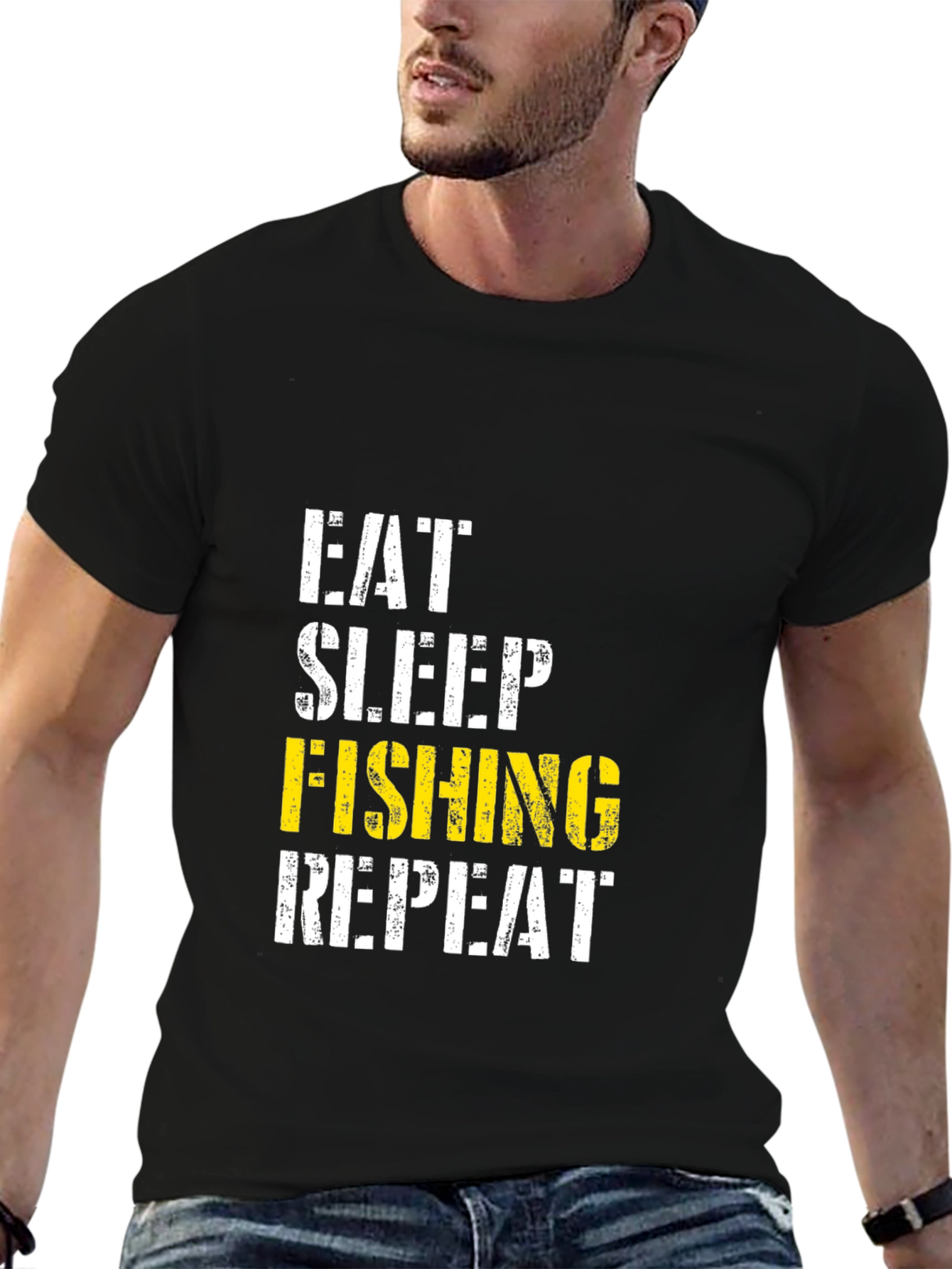 Eat Sleep Fishing Repeat - Mens Graphic Tee