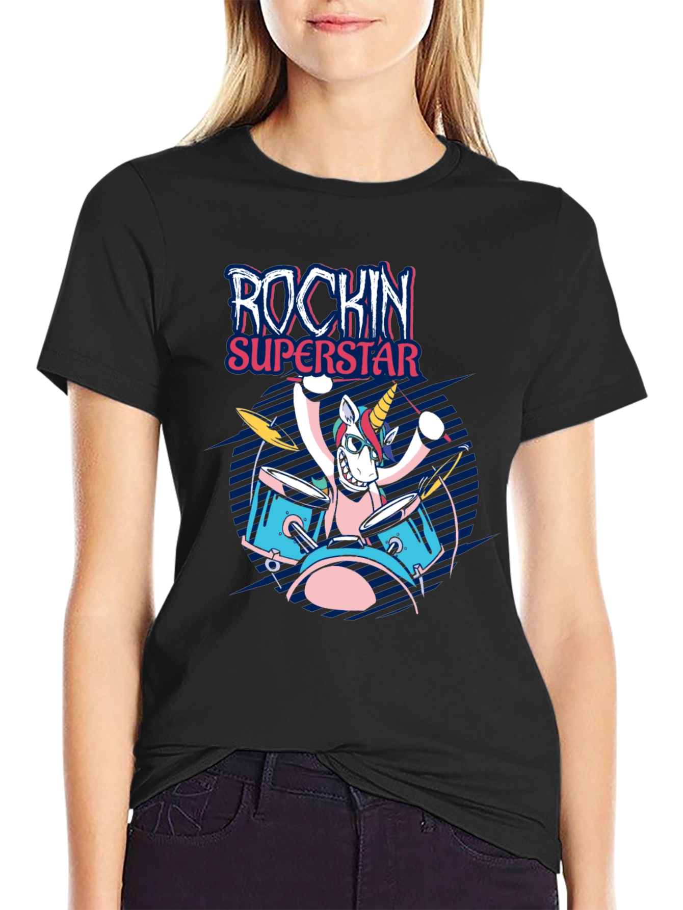 Rockin Superstar Unicorn T-Shirt