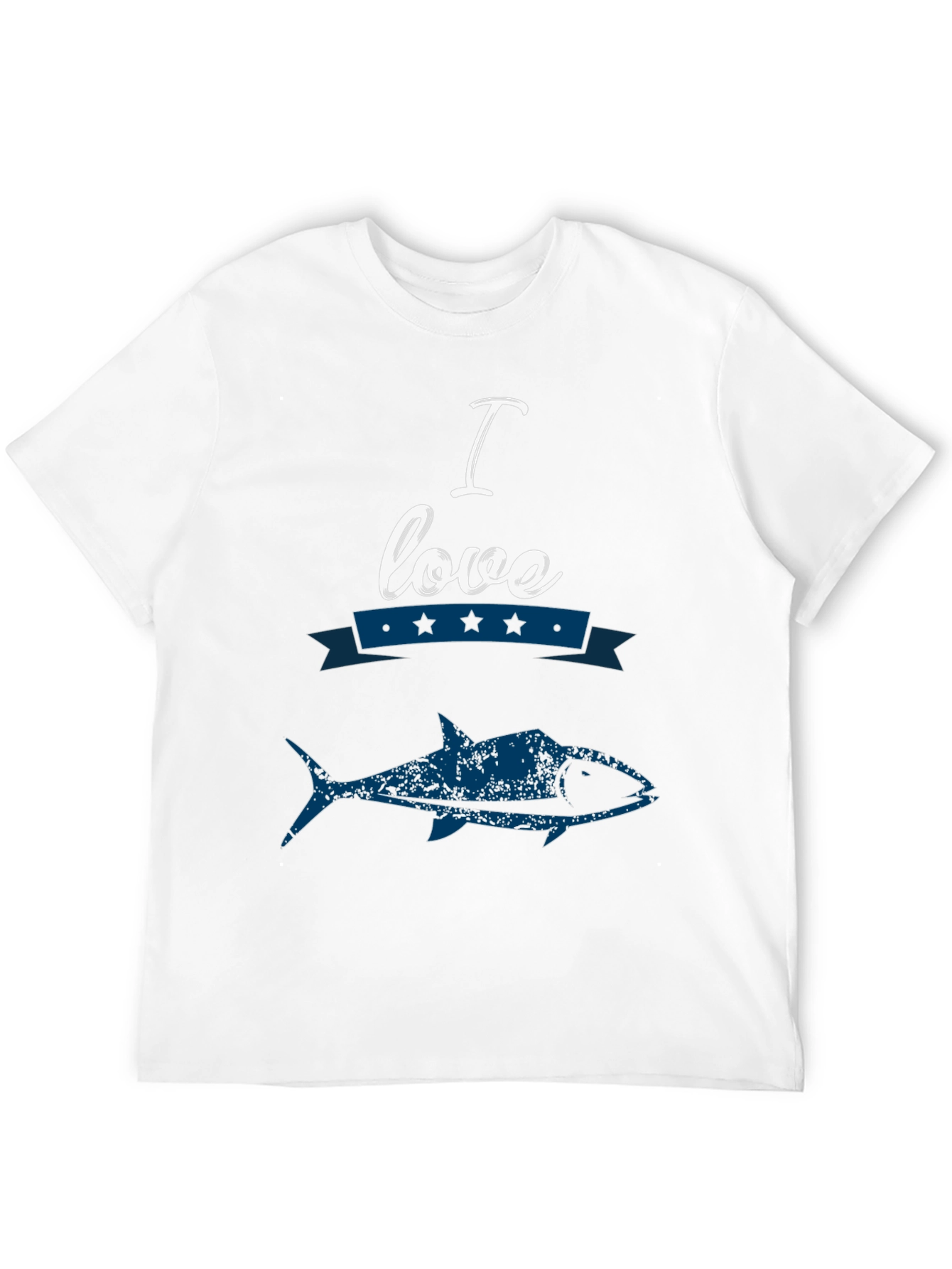 I Love Fishing Graphic Tee - Black