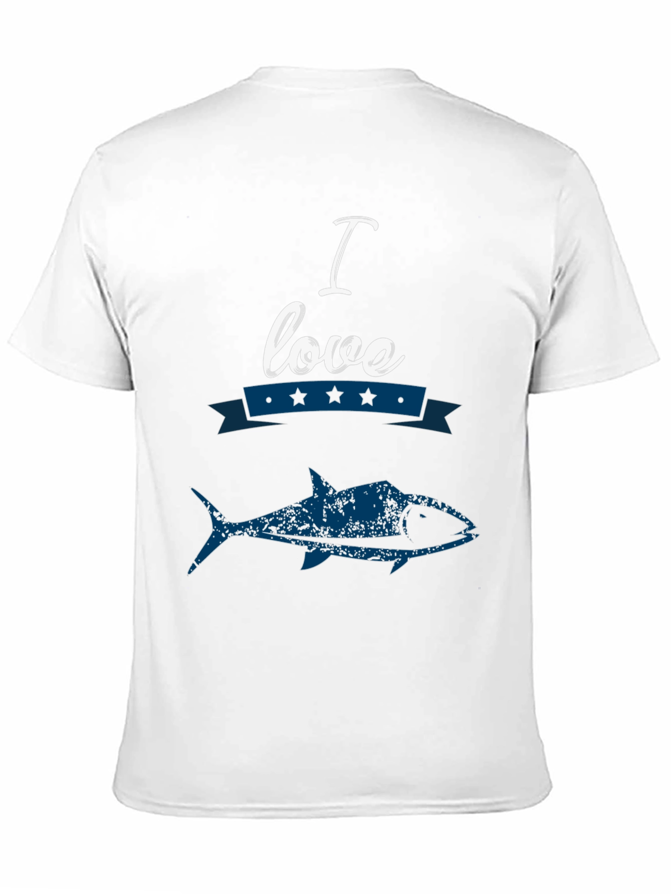 I Love Fishing Graphic Tee - Black