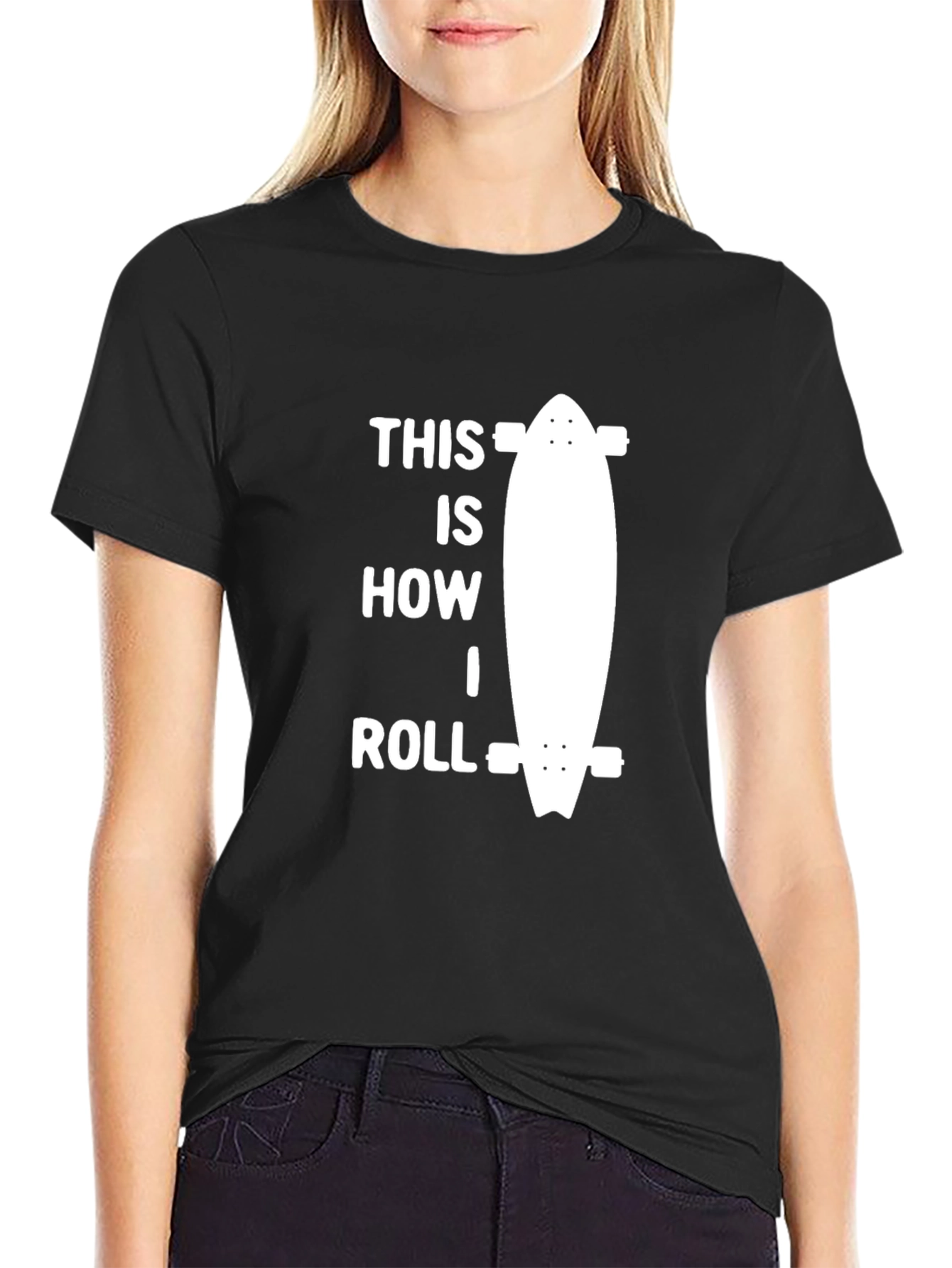 This Is How I Roll Skateboard T-Shirt - Black