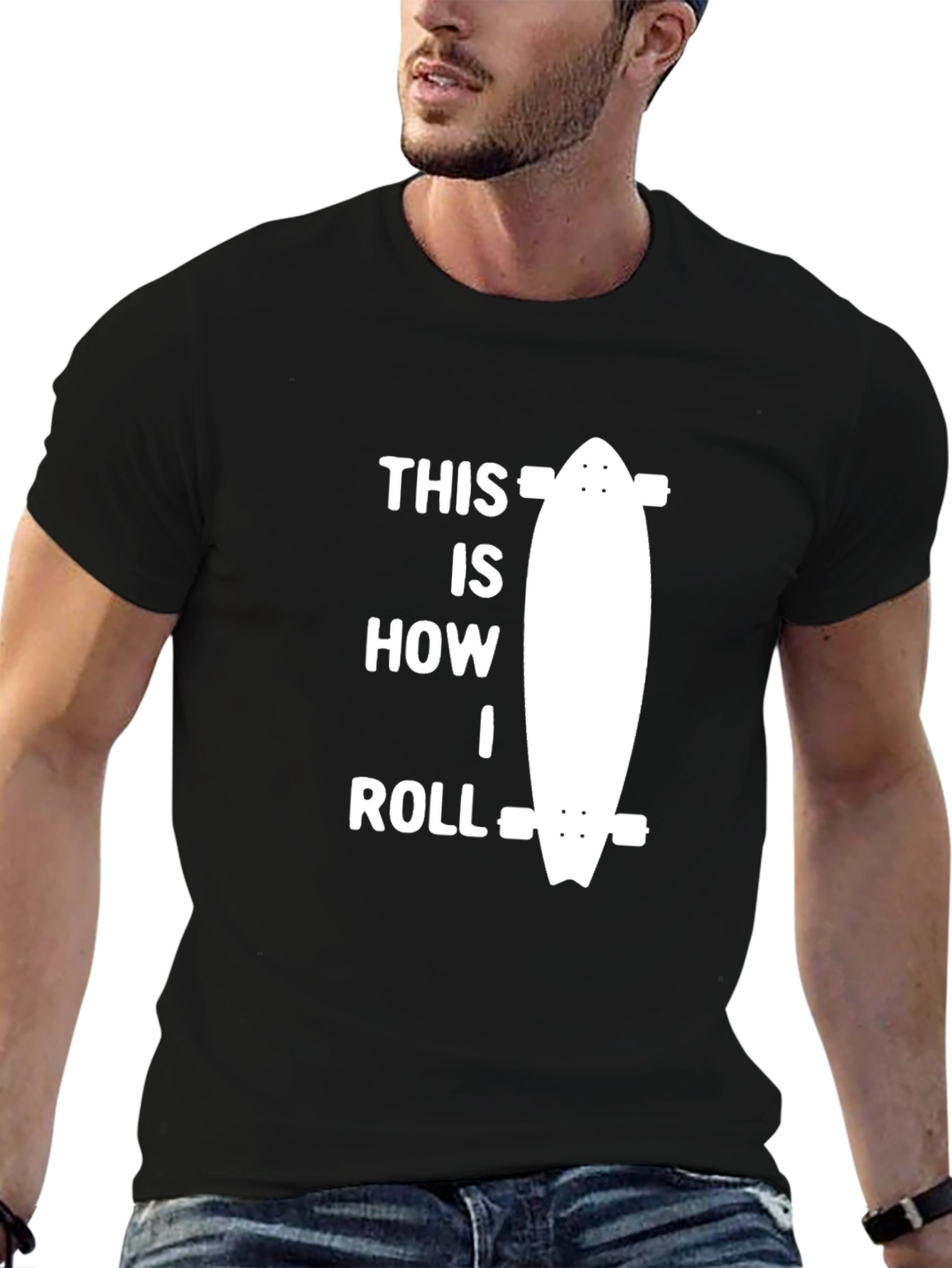 This Is How I Roll Skateboard T-Shirt - Black