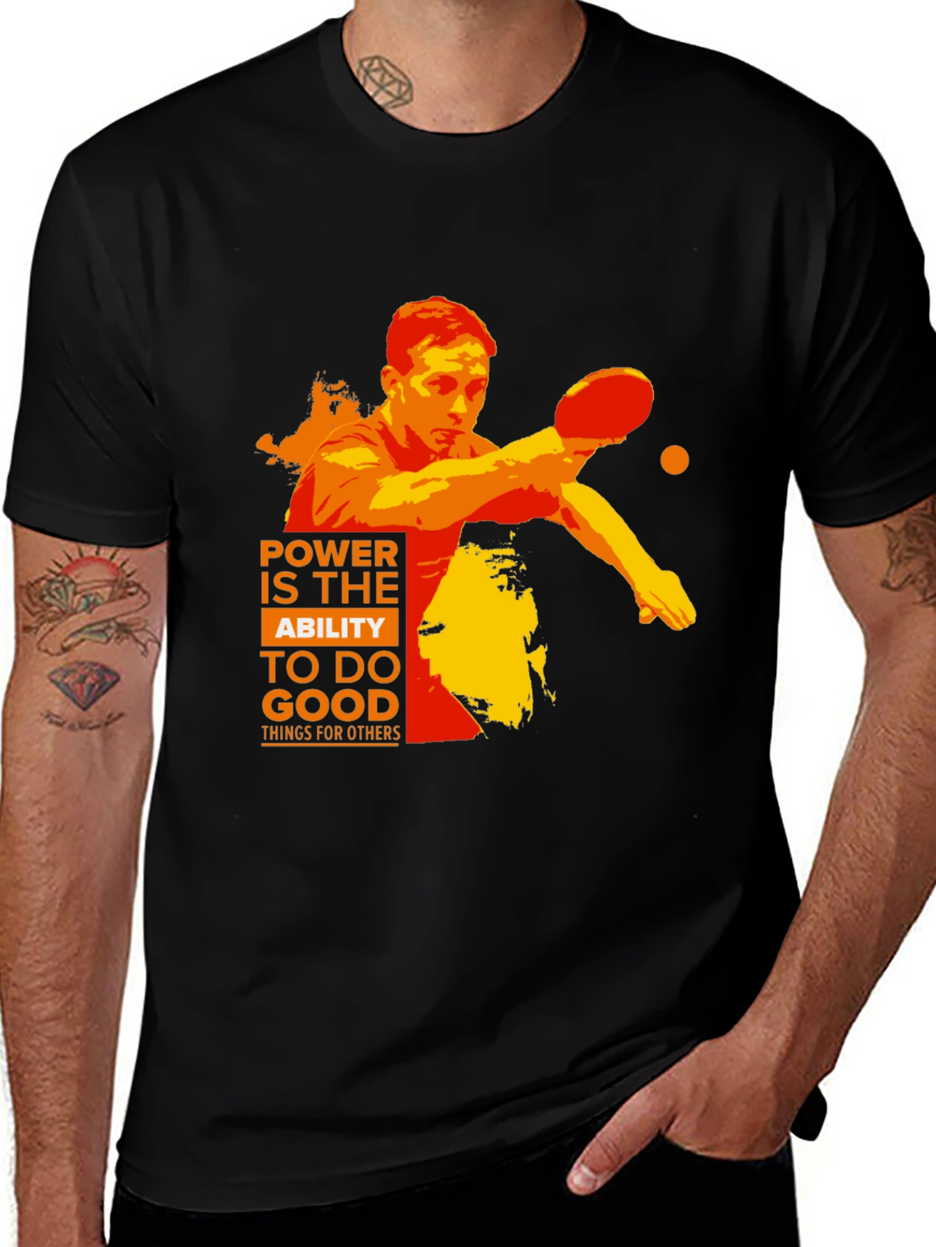 Power to do Good T-Shirt | Table Tennis Player