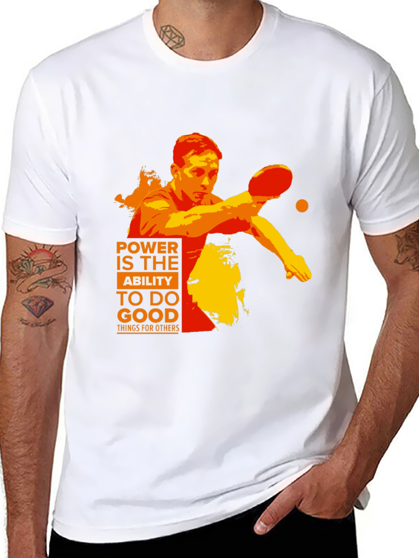 Power to do Good T-Shirt | Table Tennis Player