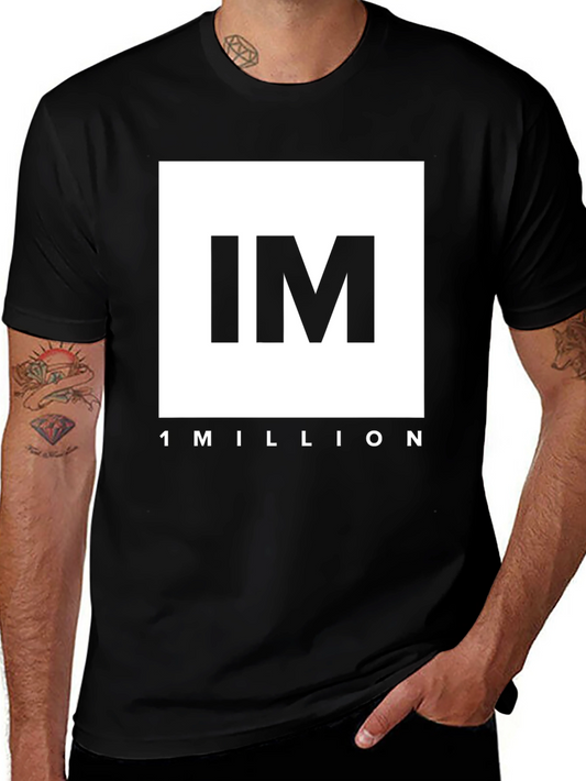 IM 1 MILLION Black Graphic T-Shirt