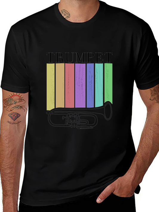Retro Trumpet Graphic Tee - Musical Instrument T-Shirt