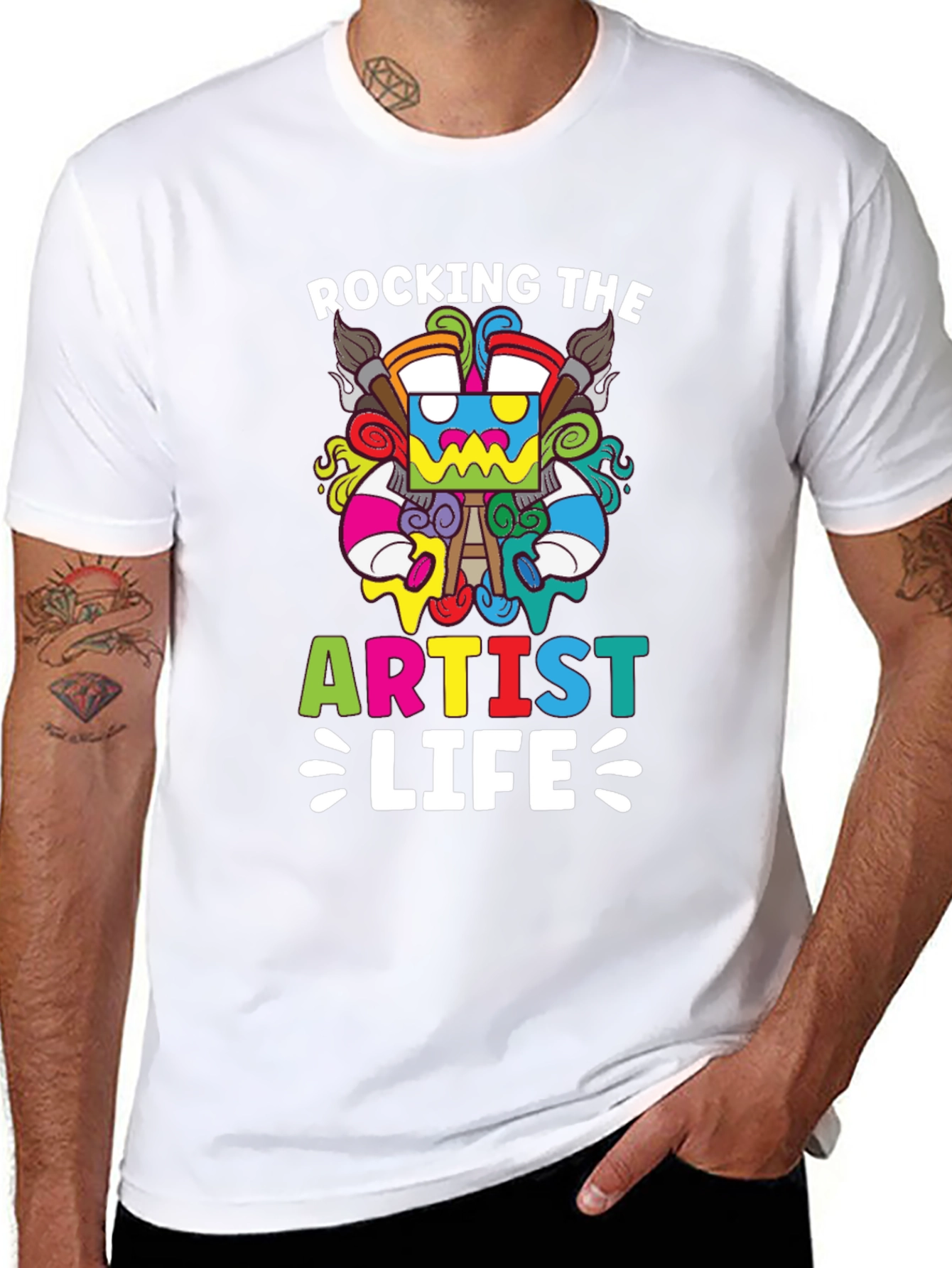 Rocking The Artist Life Black T-Shirt