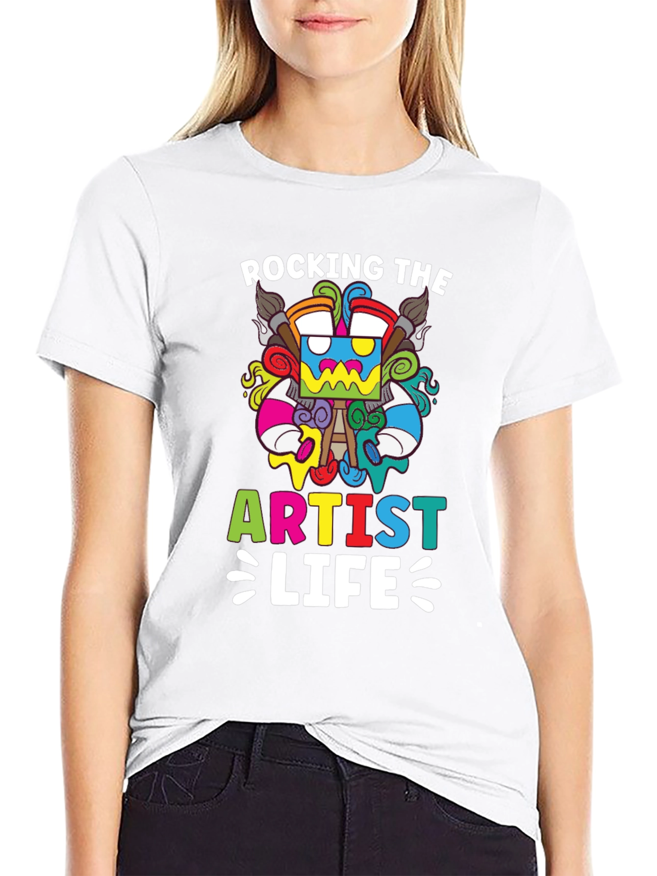 Rocking The Artist Life Black T-Shirt
