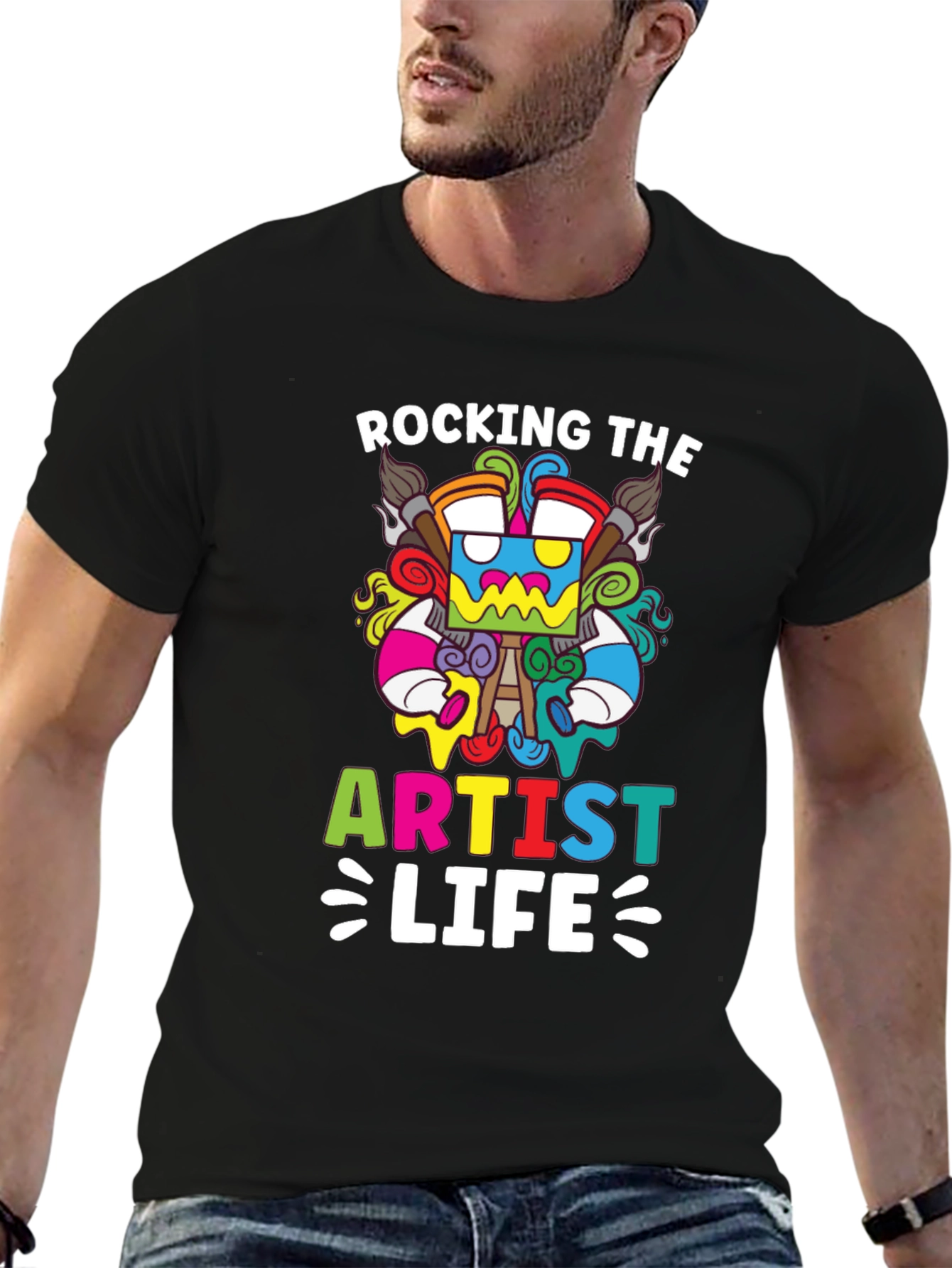 Rocking The Artist Life Black T-Shirt