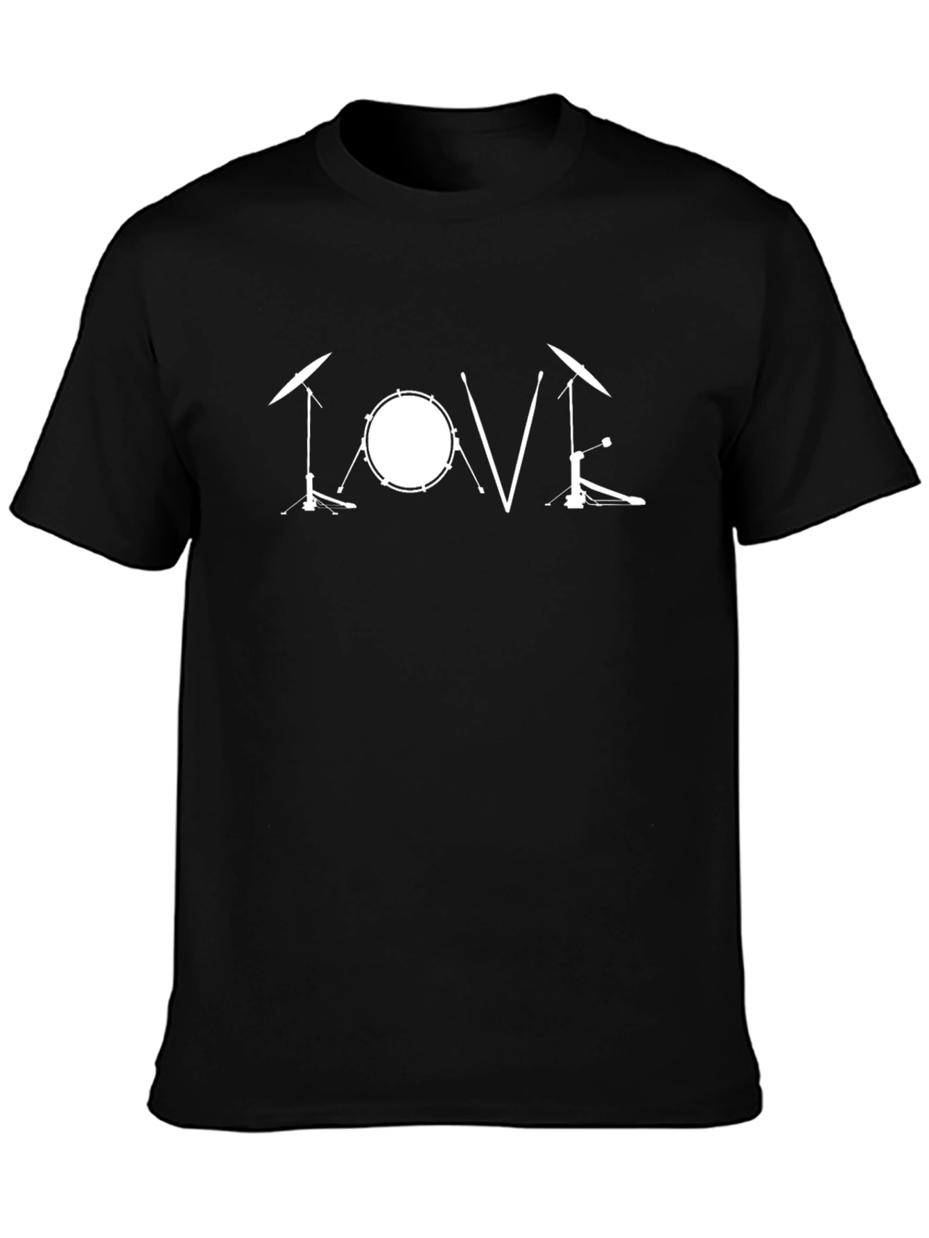Drum Kit Love Graphic Tee - Music Lovers T-Shirt