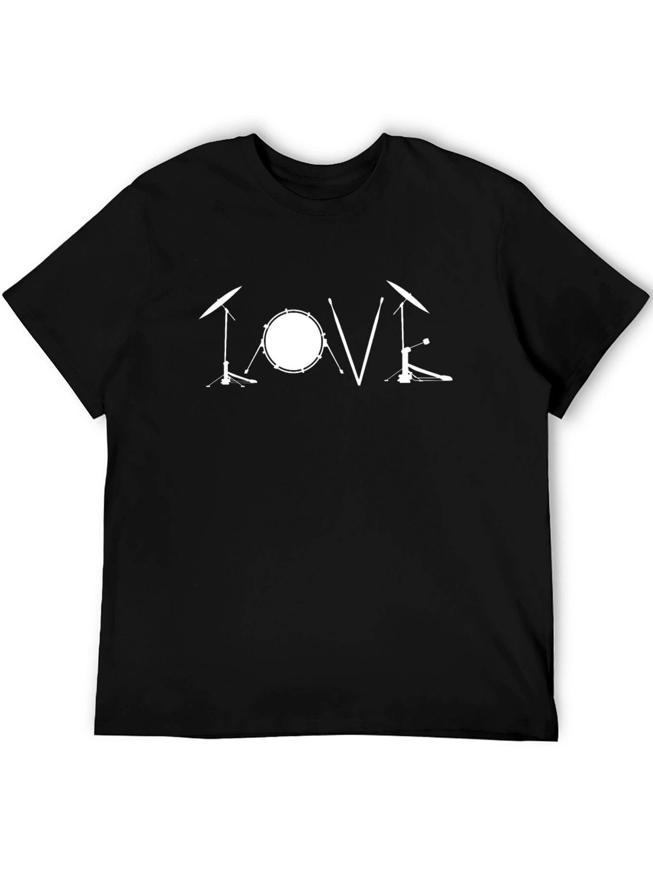 Drum Kit Love Graphic Tee - Music Lovers T-Shirt