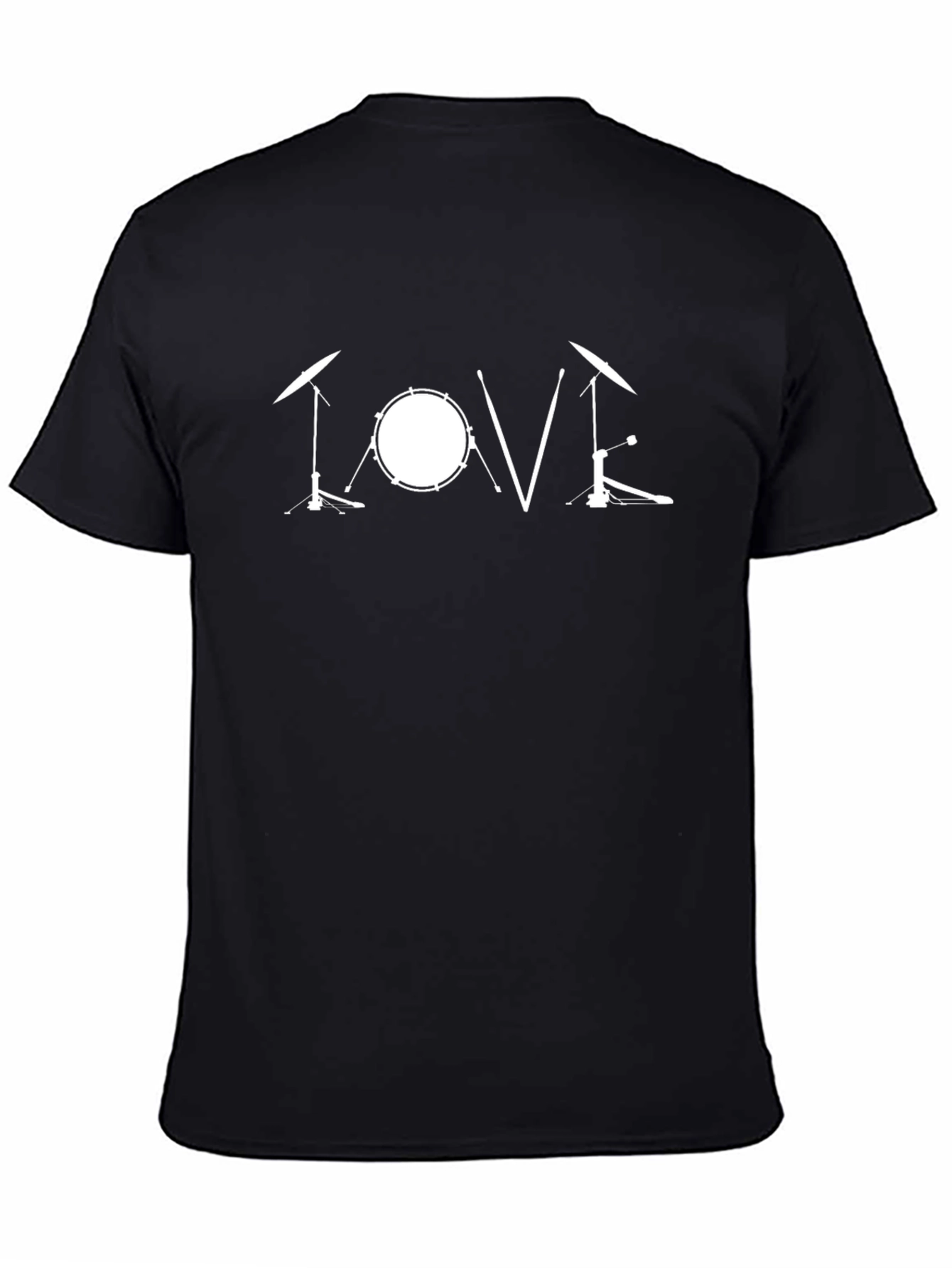 Drum Kit Love Graphic Tee - Music Lovers T-Shirt