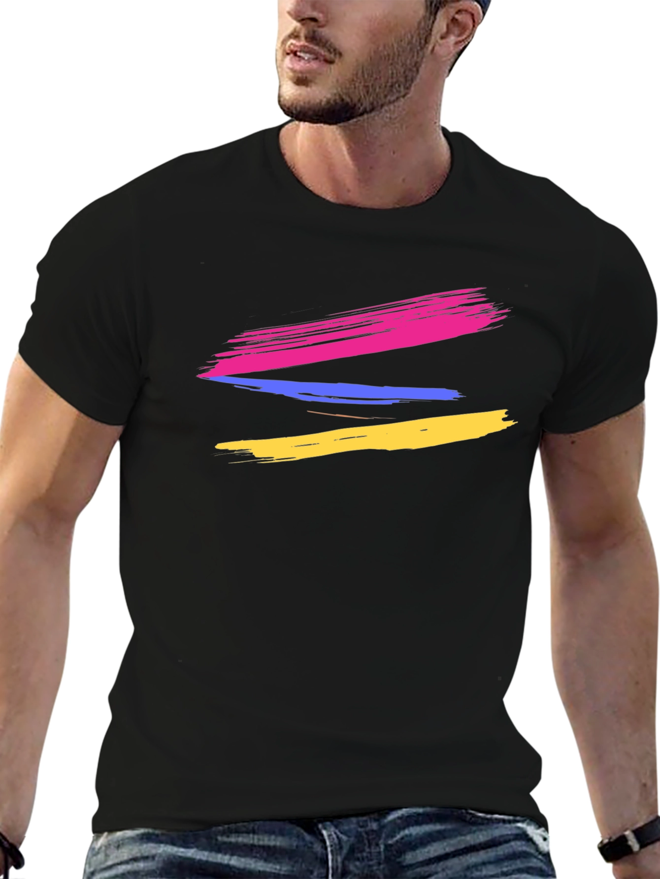 Abstract Brush Stroke Graphic Tee