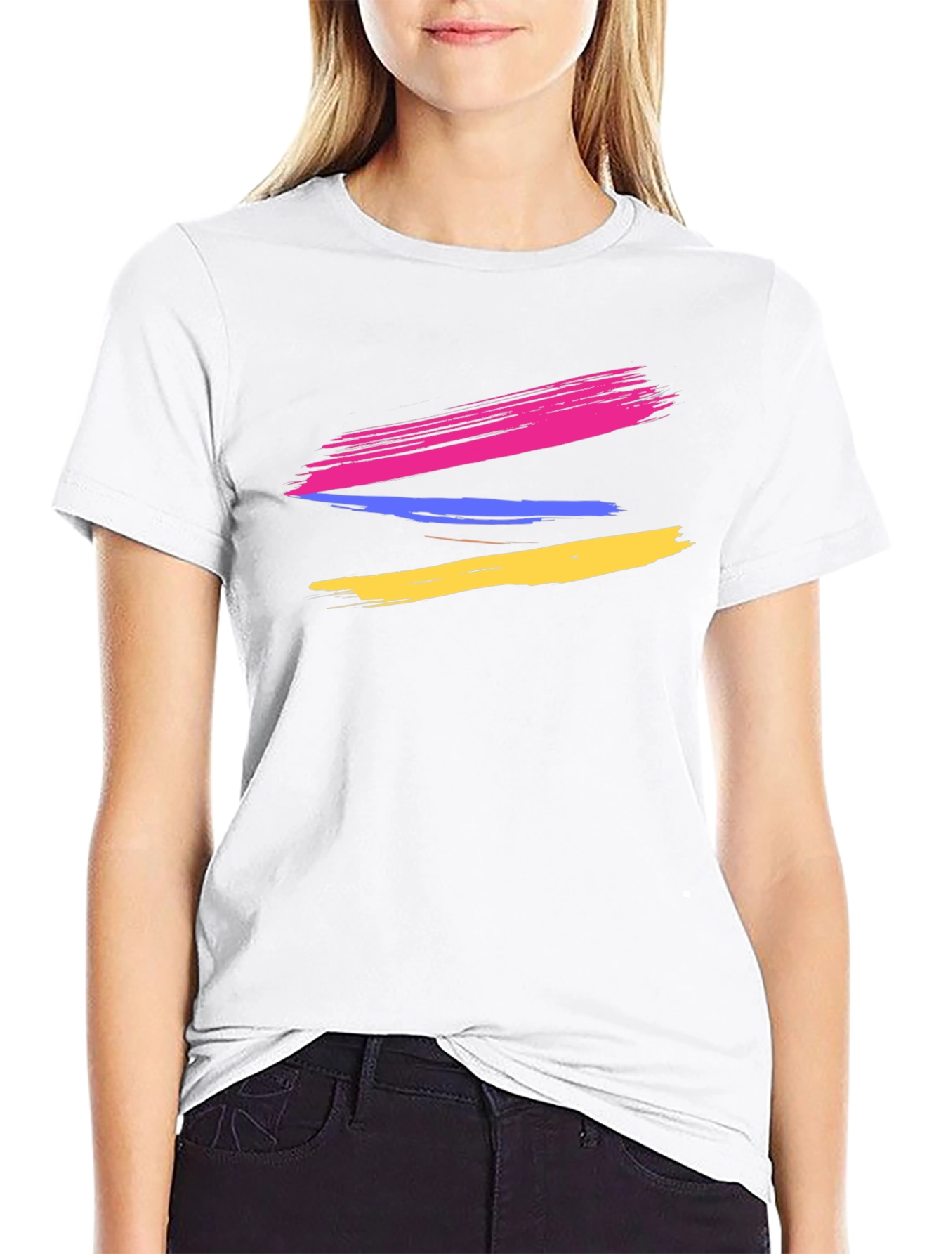 Abstract Brush Stroke Graphic Tee