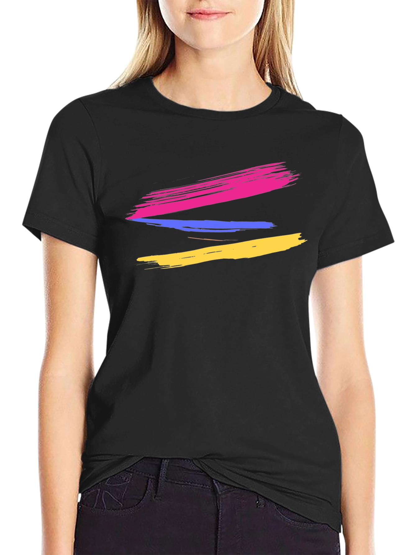 Abstract Brush Stroke Graphic Tee