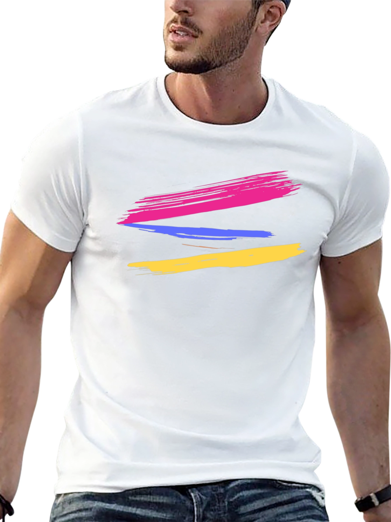 Abstract Brush Stroke Graphic Tee