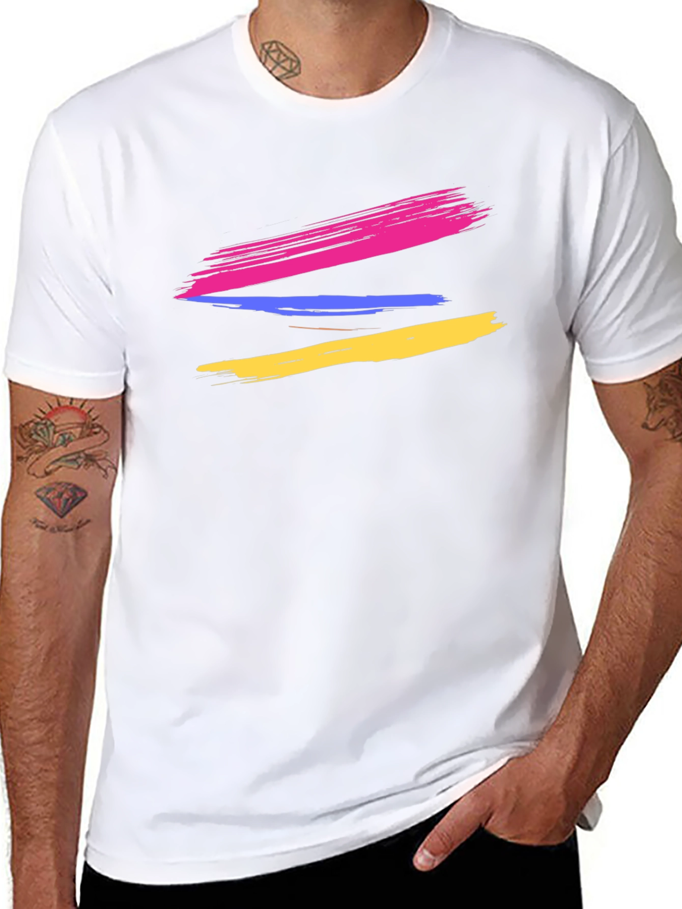 Abstract Brush Stroke Graphic Tee