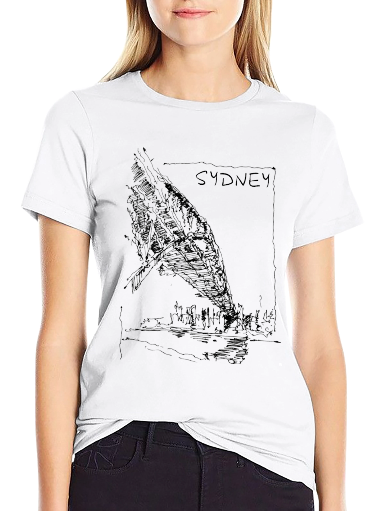 Sydney Graphic Tee - Black Unisex T-Shirt