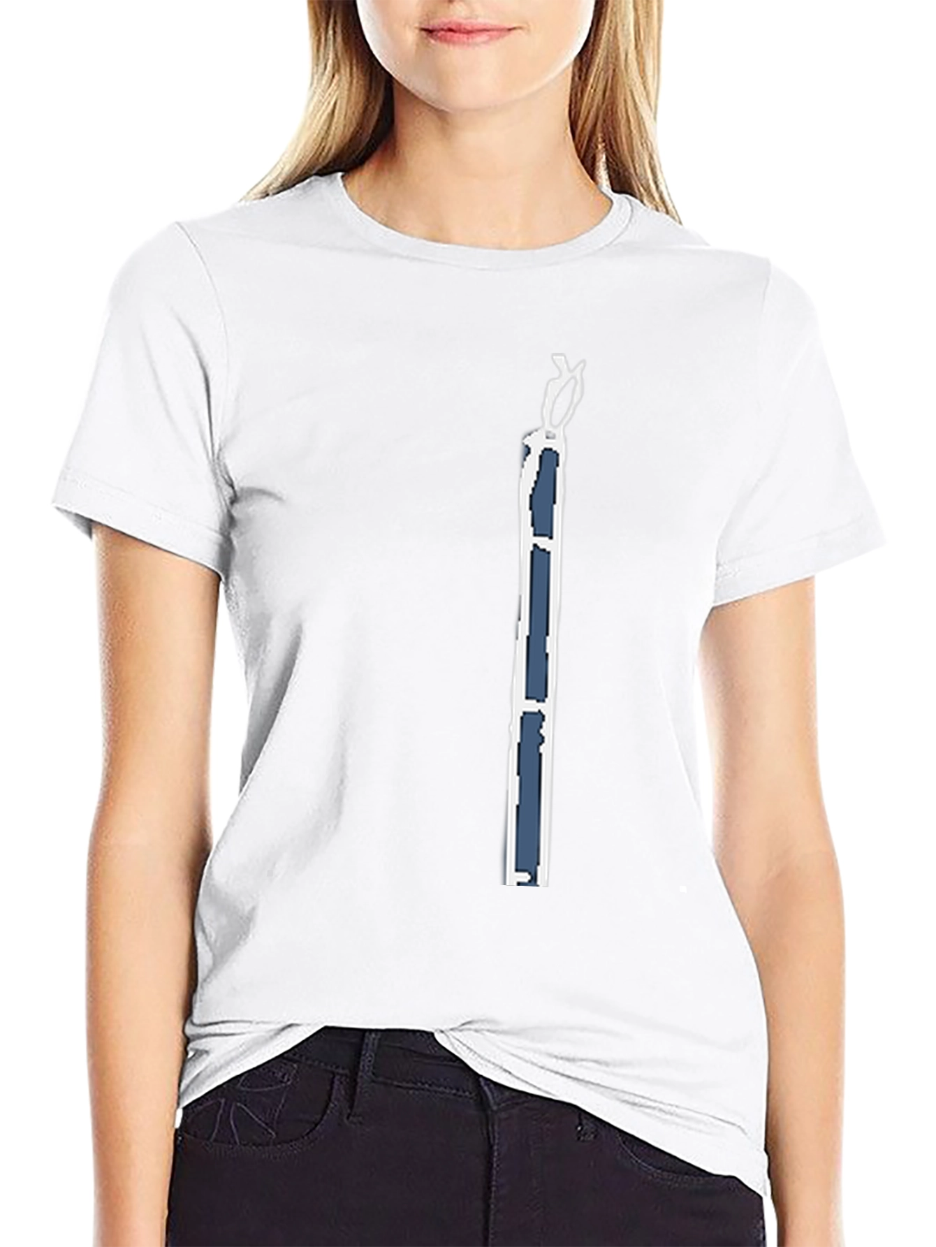 Mens Black T-Shirt with Modern Art Graphic