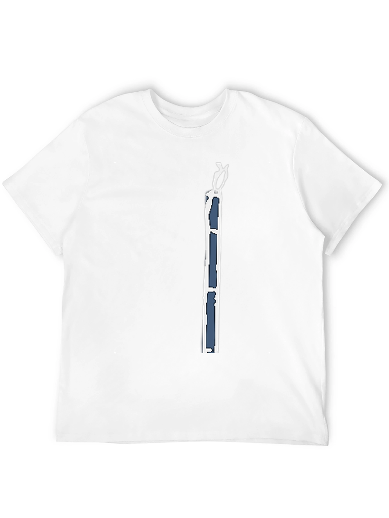 Mens Black T-Shirt with Modern Art Graphic