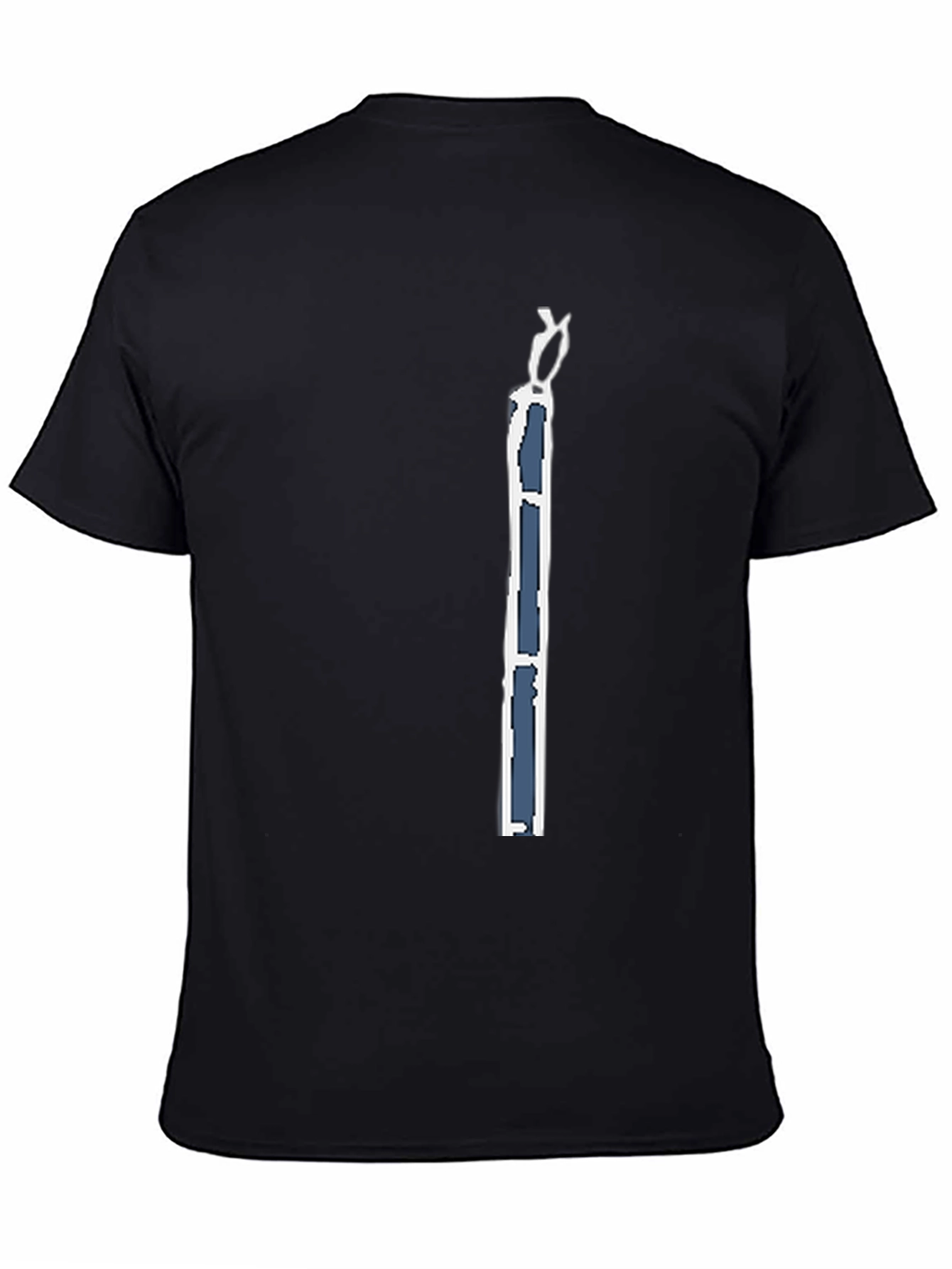 Mens Black T-Shirt with Modern Art Graphic
