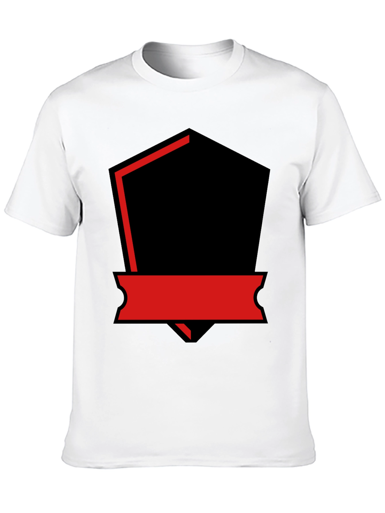 Mens Black T-Shirt with Red and Black Graphic