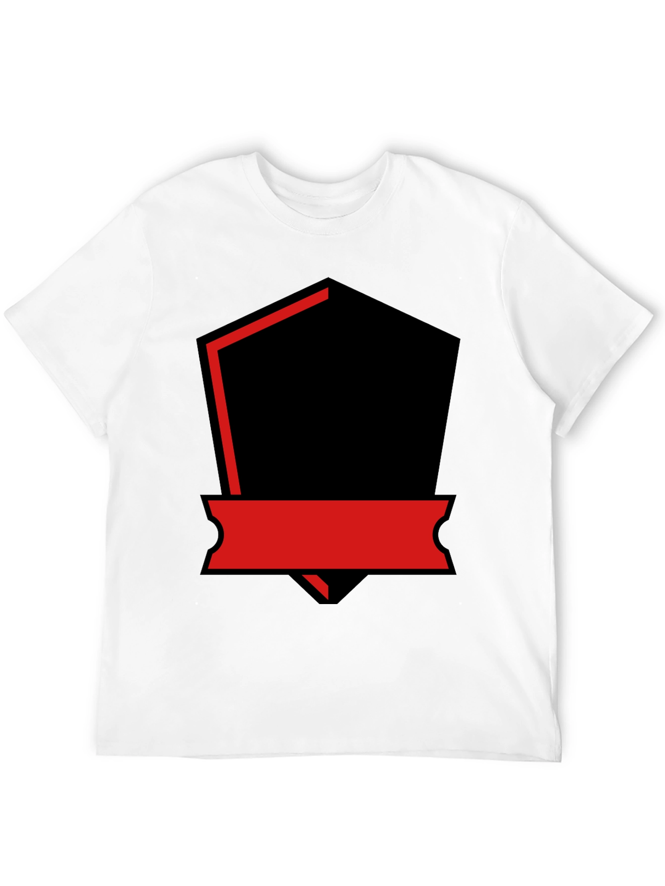 Mens Black T-Shirt with Red and Black Graphic