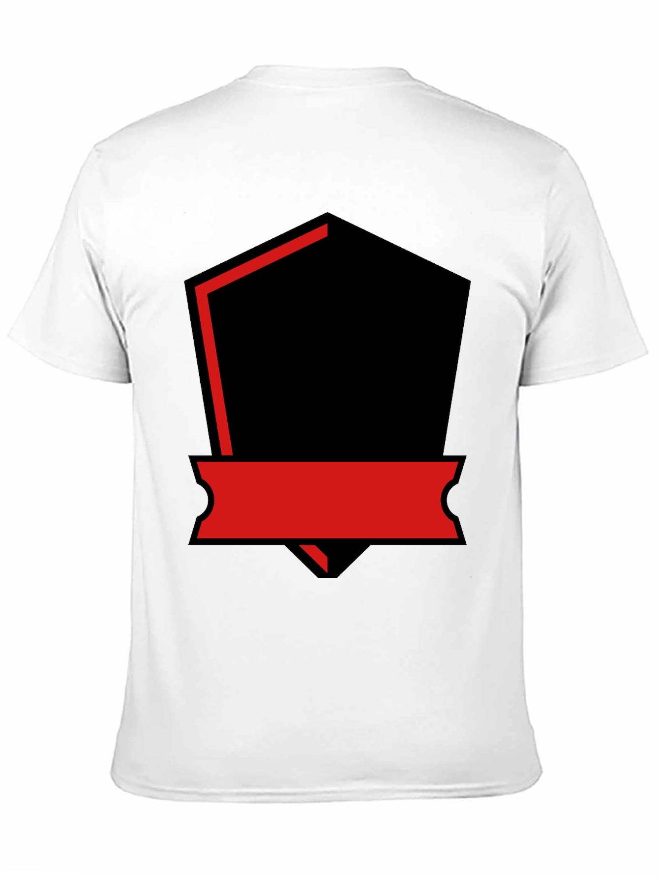 Mens Black T-Shirt with Red and Black Graphic