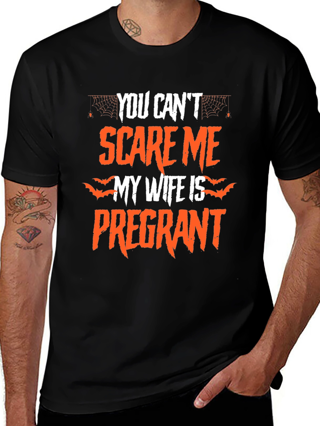 Funny Halloween Pregnancy T-Shirt: You Cant Scare Me