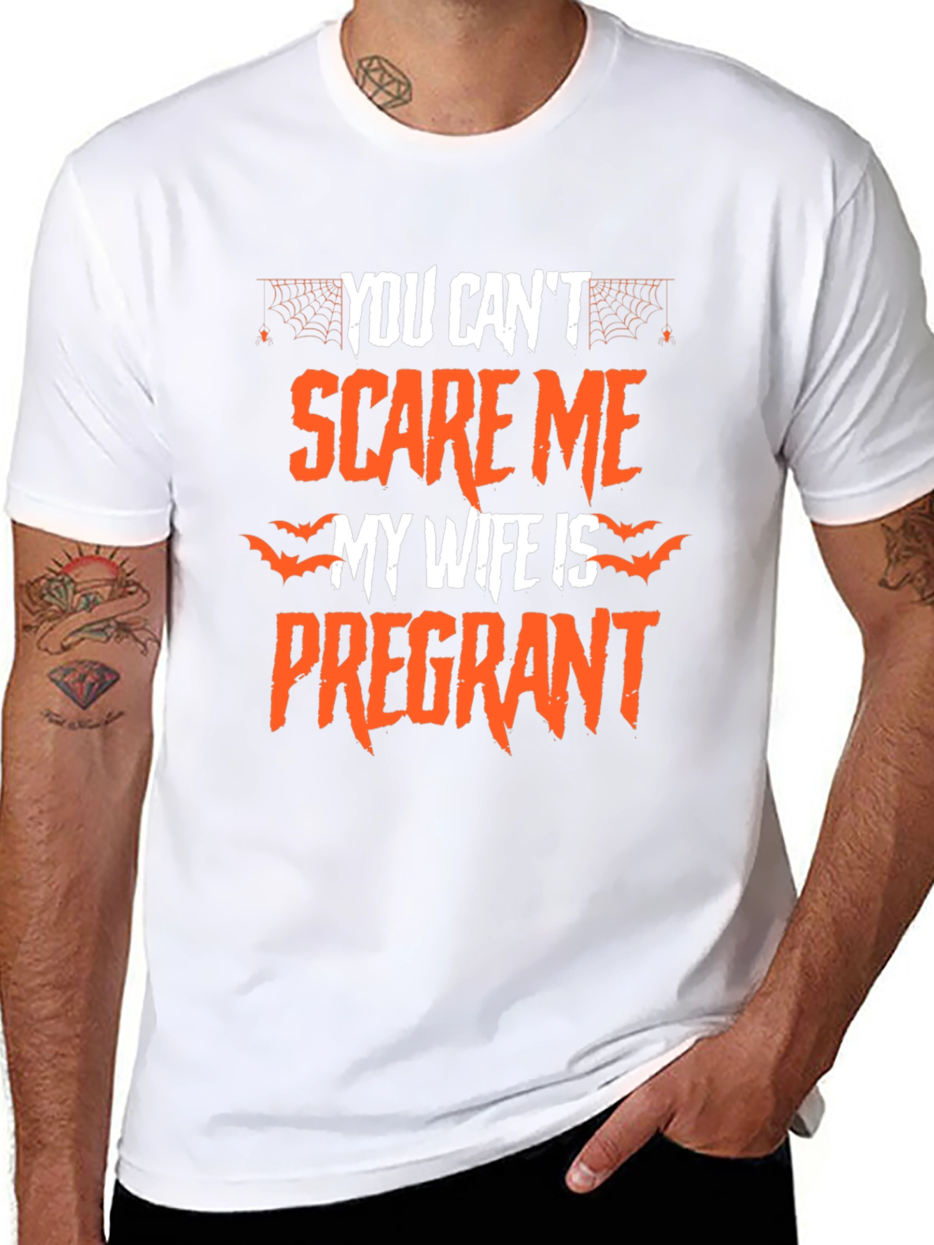 Funny Halloween Pregnancy T-Shirt: You Cant Scare Me