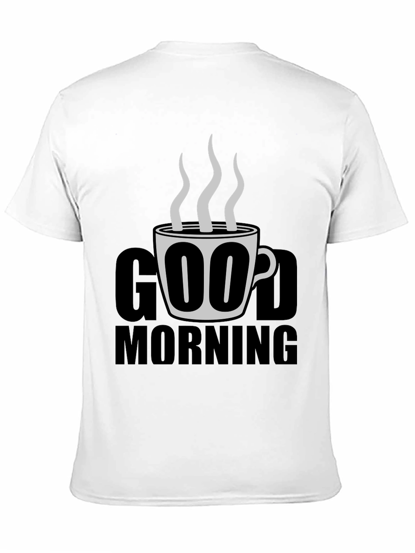 Good Morning Coffee Graphic Tee - Black
