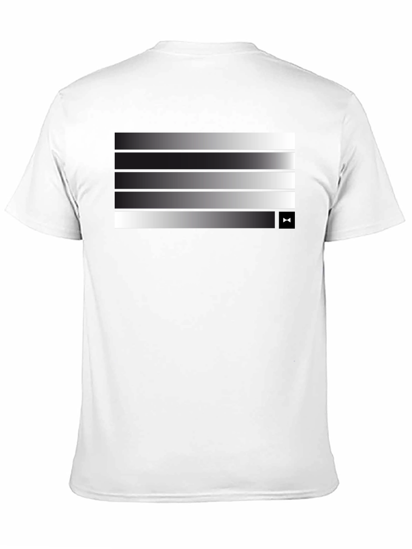 Modern Gradient Stripe Tee - Stylish Mens Black T-Shirt