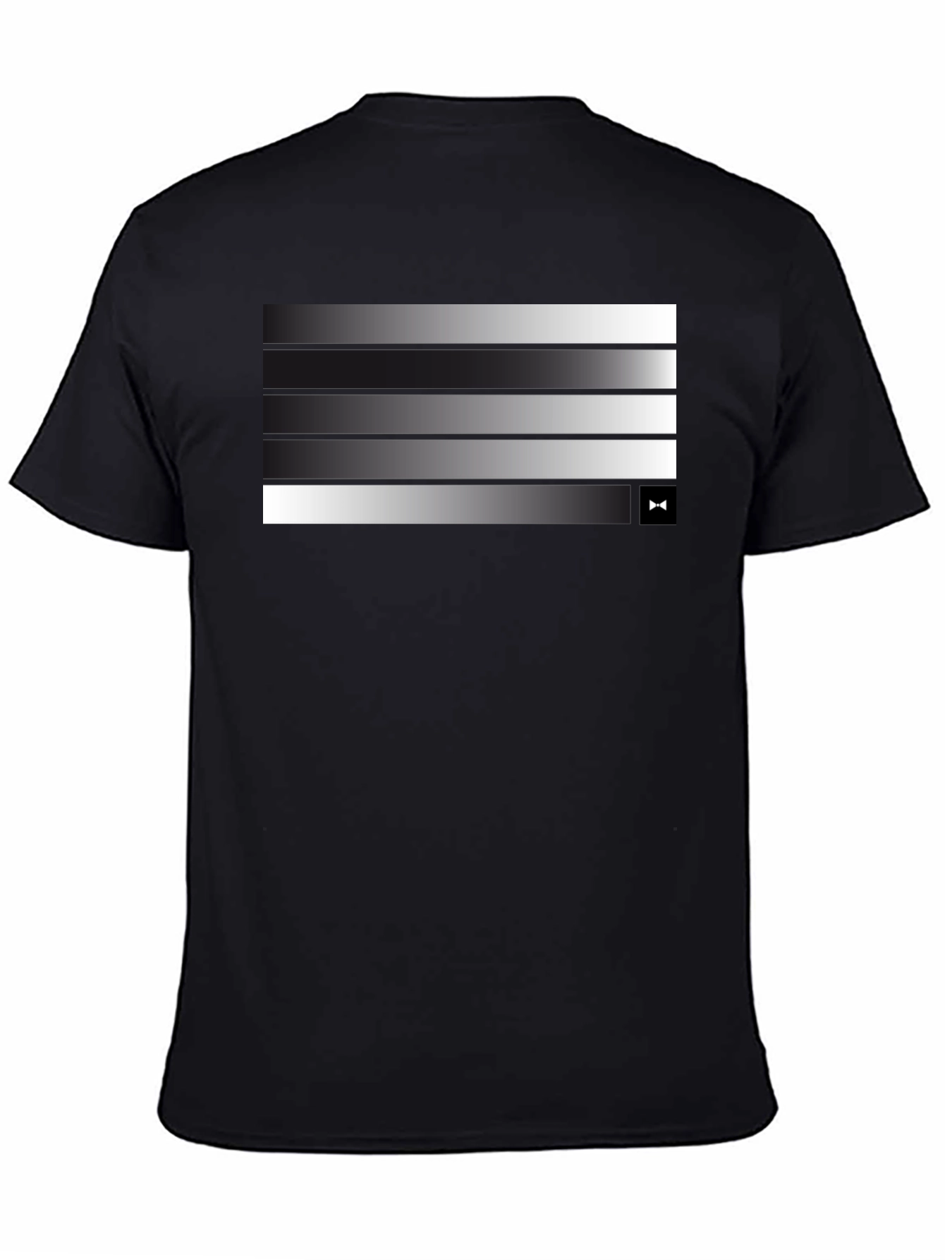 Modern Gradient Stripe Tee - Stylish Mens Black T-Shirt