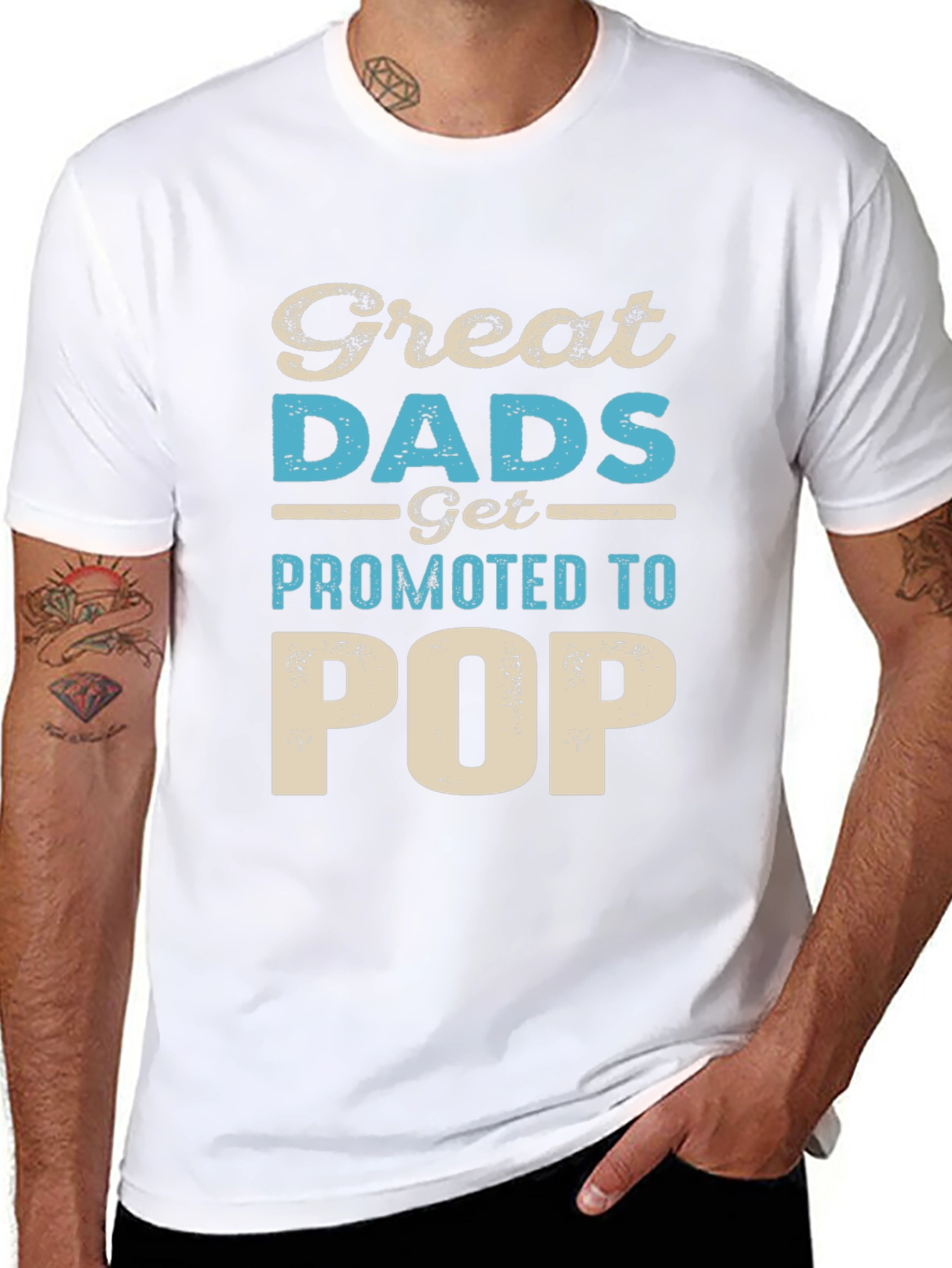 Great Dads Get Promoted to Pop T-Shirt
