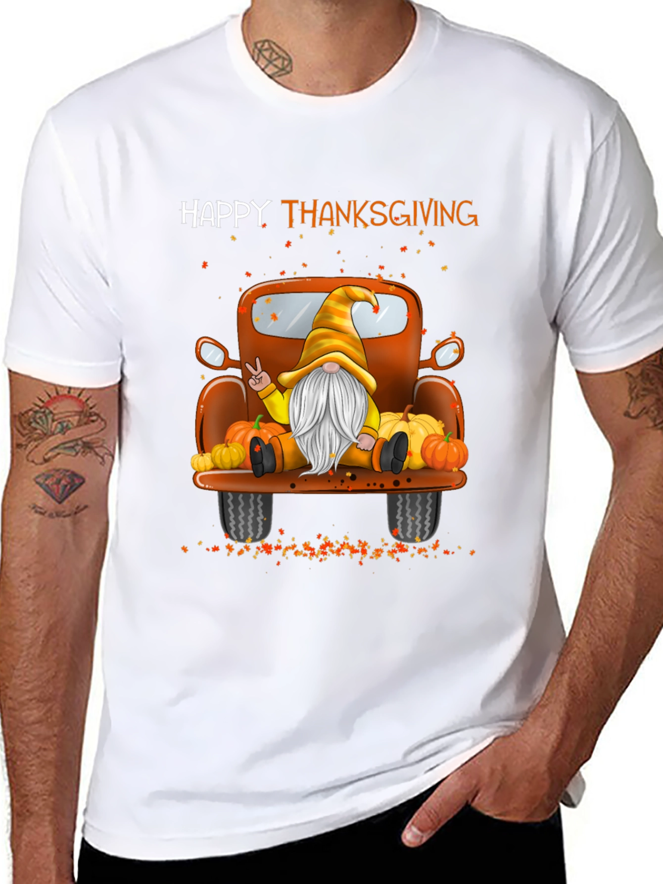 Thanksgiving Gnome Truck T-Shirt
