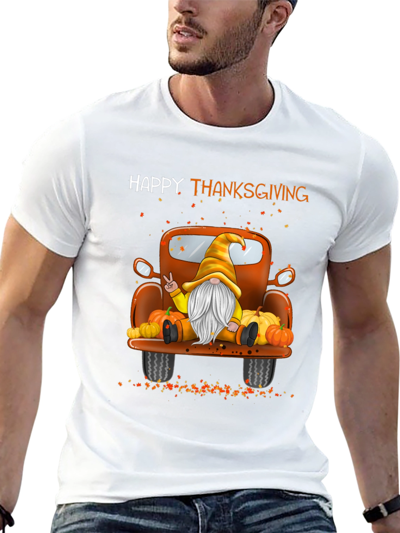Thanksgiving Gnome Truck T-Shirt
