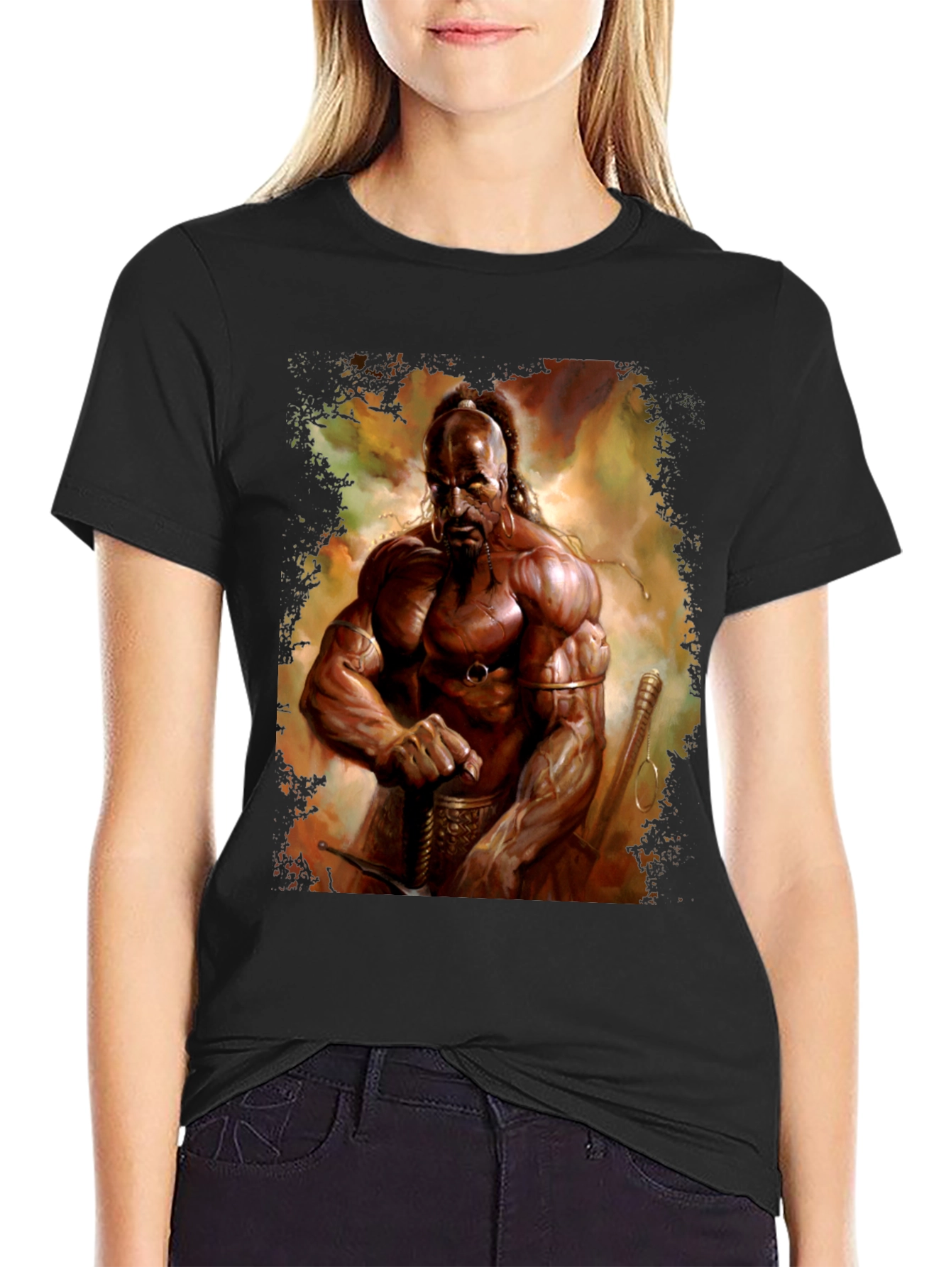 Warrior Graphic Print T-Shirt