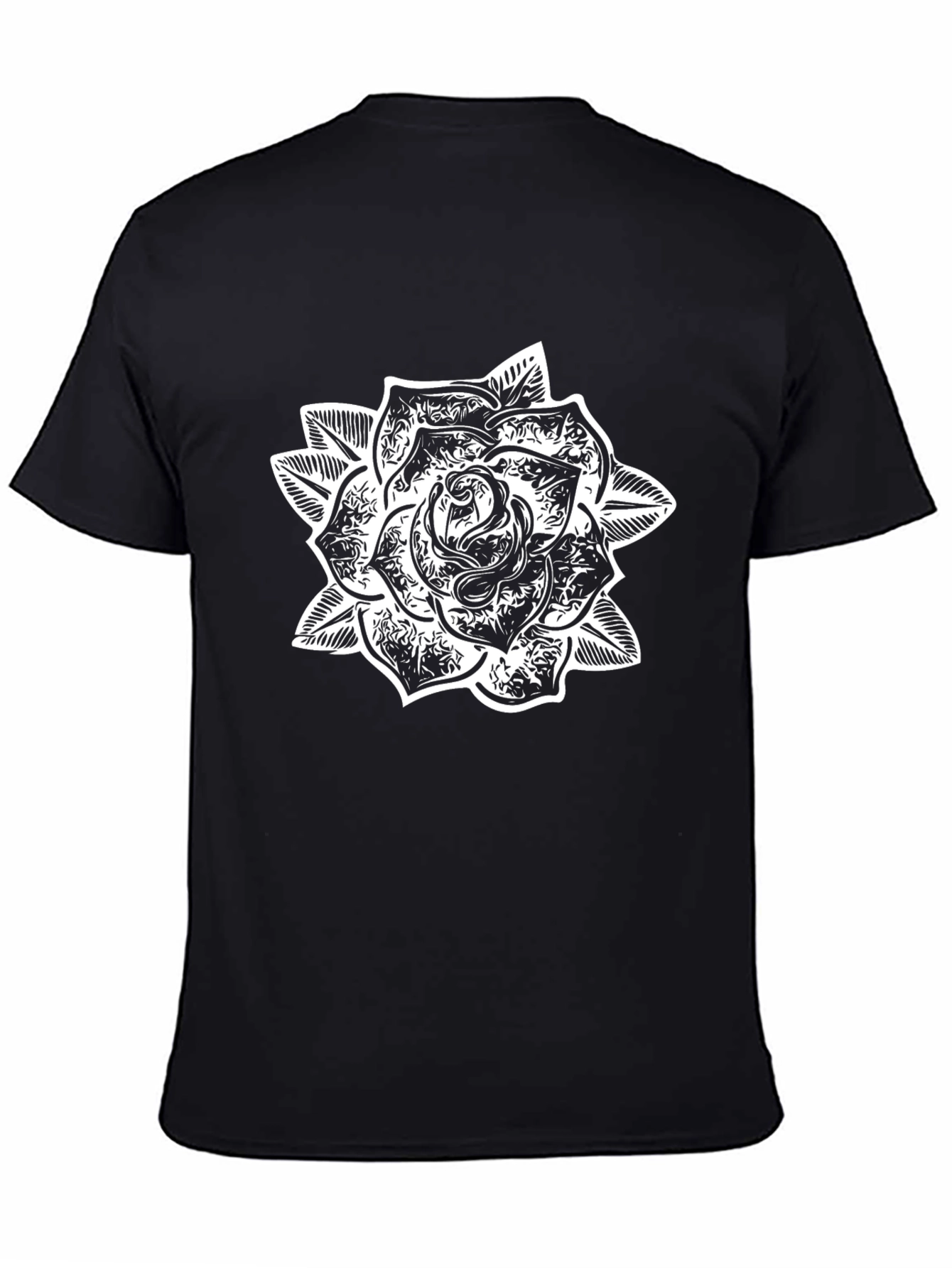 Black Rose Graphic Tee - Casual Comfort