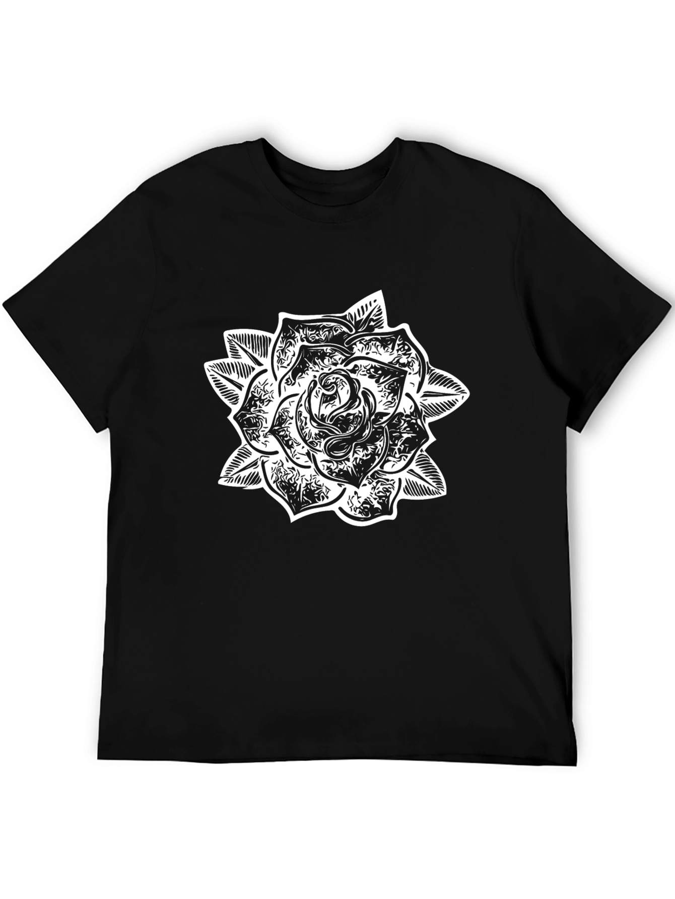 Black Rose Graphic Tee - Casual Comfort