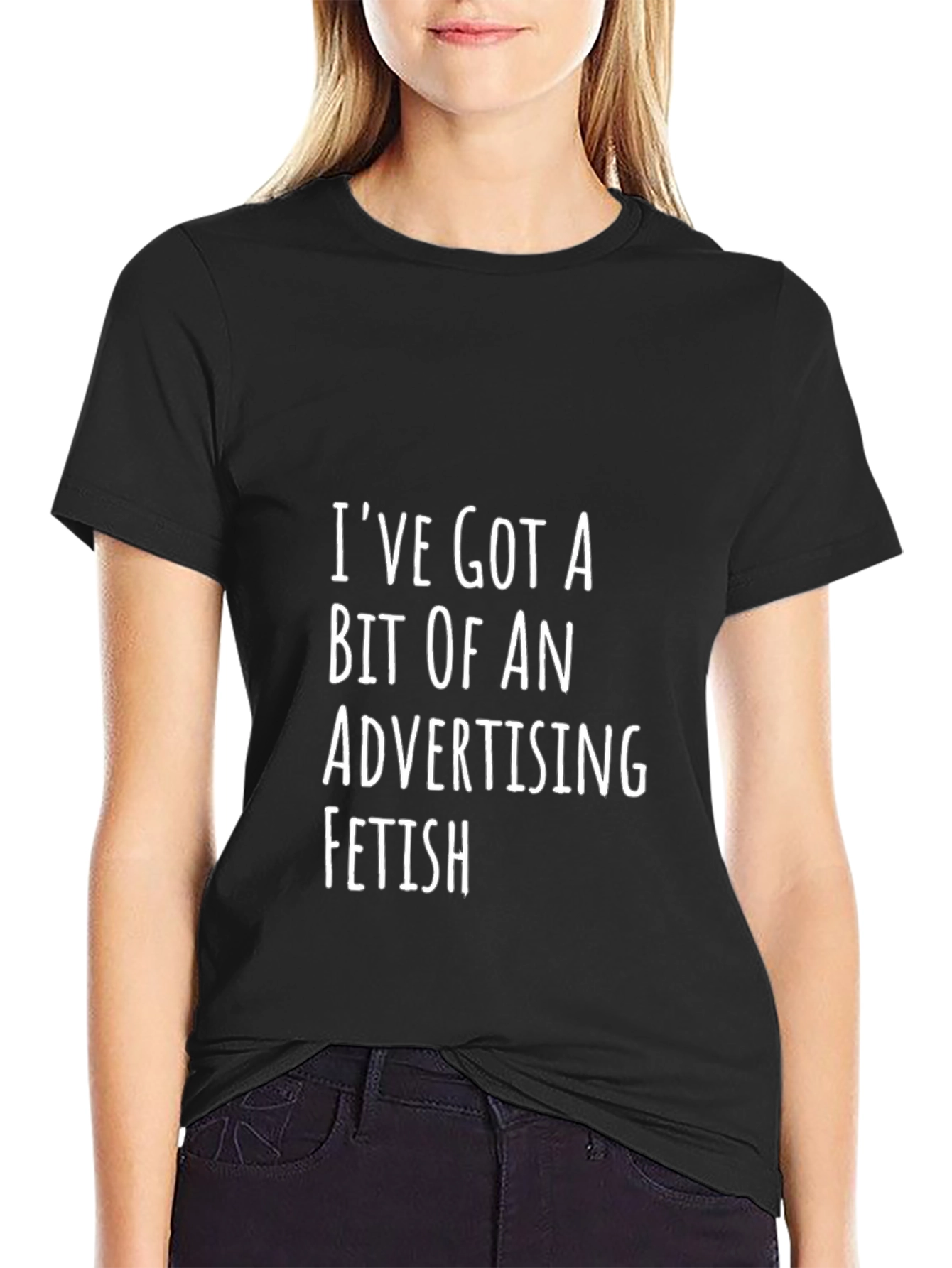 Advertising Fetish Graphic T-Shirt - Funny Slogan Tee