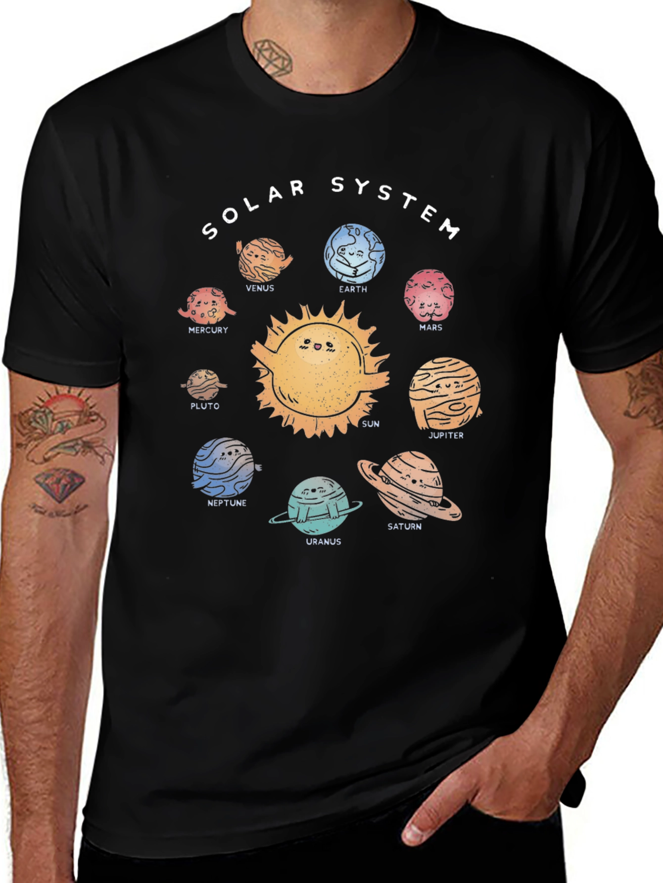 Solar System Planets Graphic T-Shirt