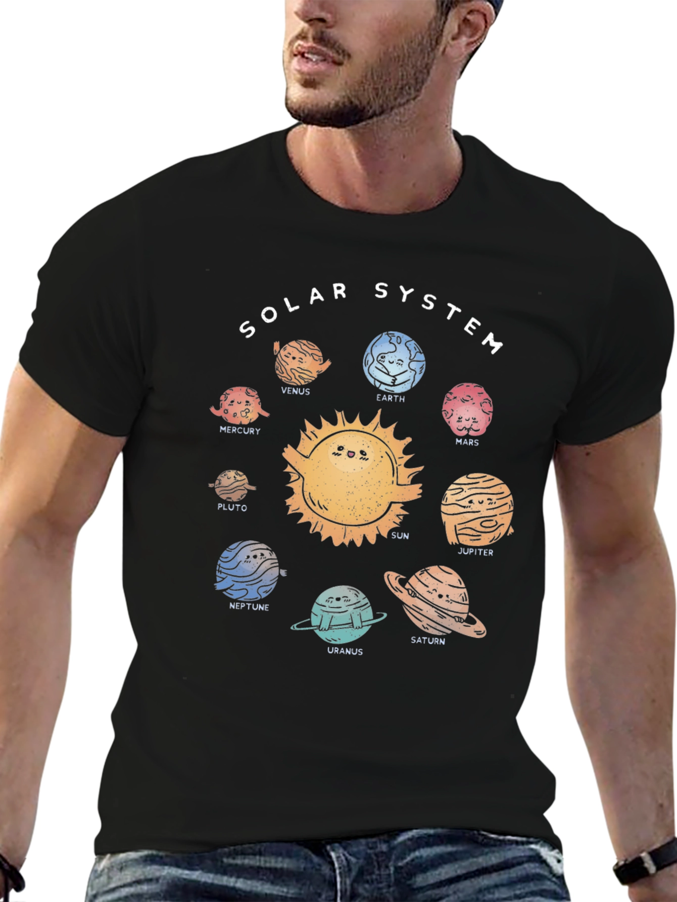 Solar System Planets Graphic T-Shirt