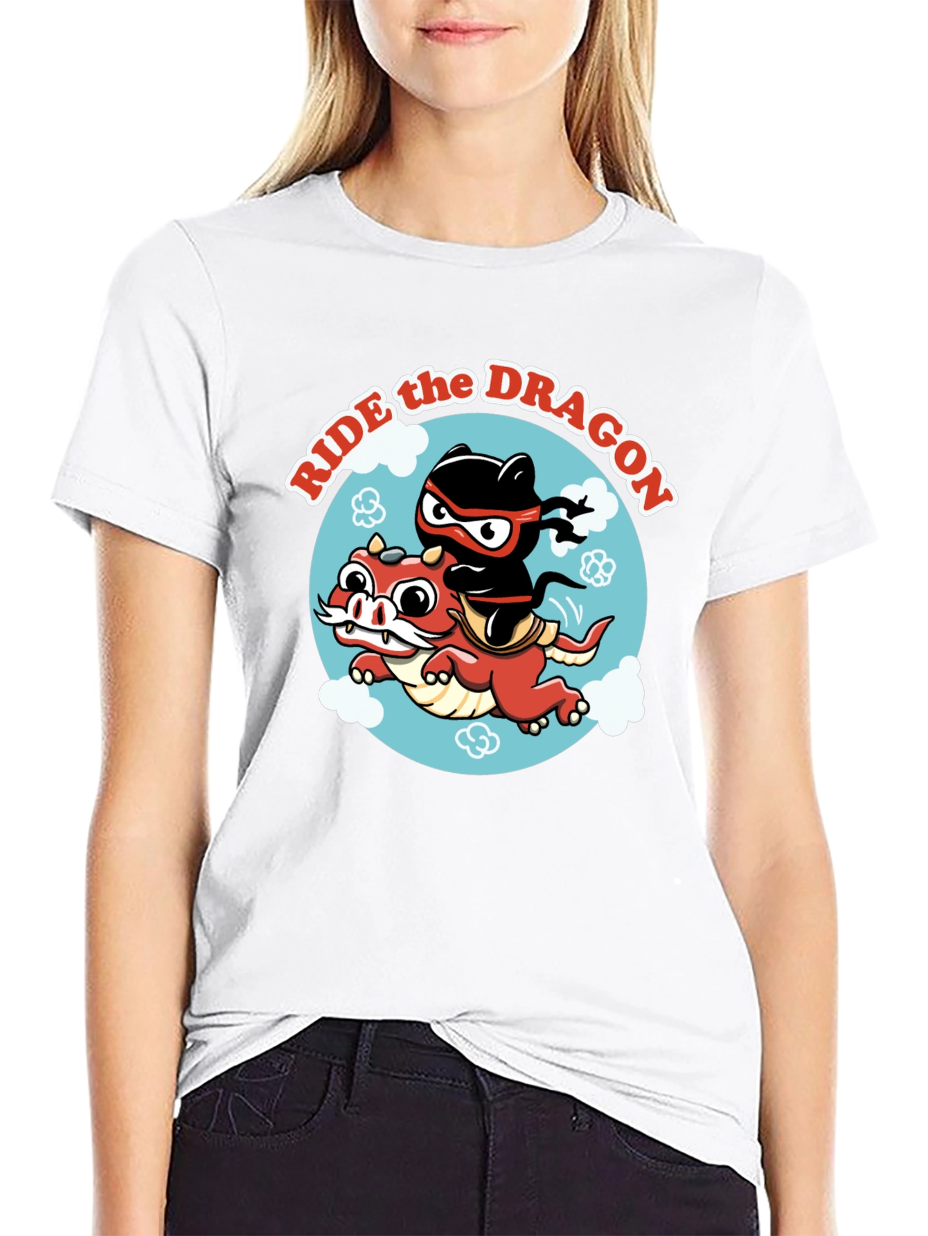 Ride the Dragon Graphic T-Shirt - Ninja Style!