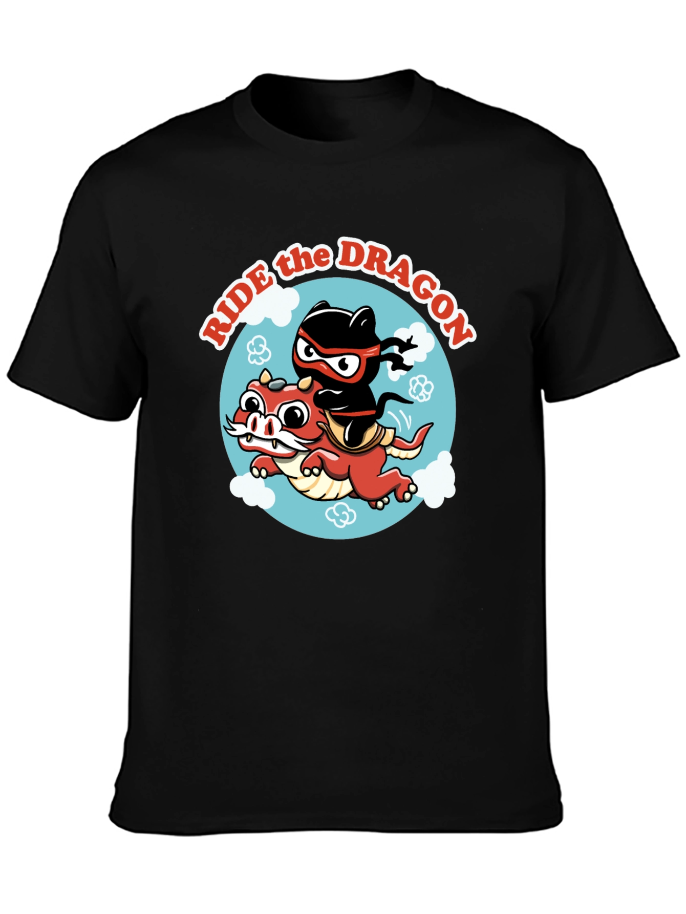 Ride the Dragon Graphic T-Shirt - Ninja Style!