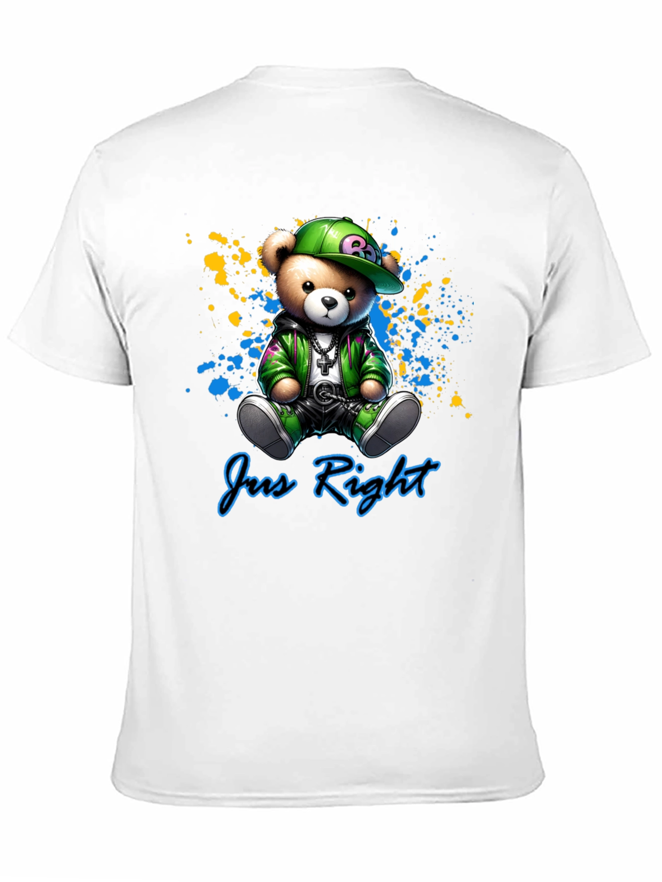 Jus Right Teddy Bear Graphic T-Shirt