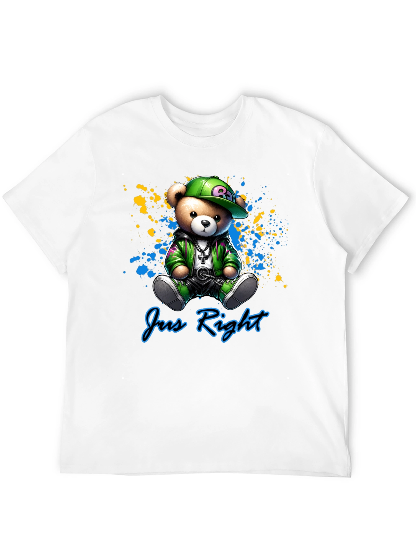 Jus Right Teddy Bear Graphic T-Shirt