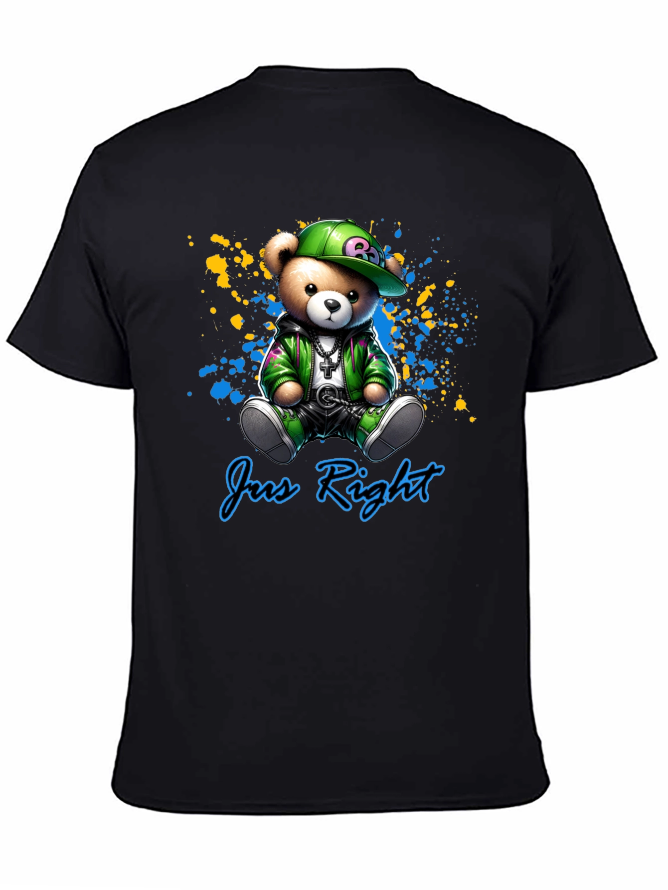 Jus Right Teddy Bear Graphic T-Shirt